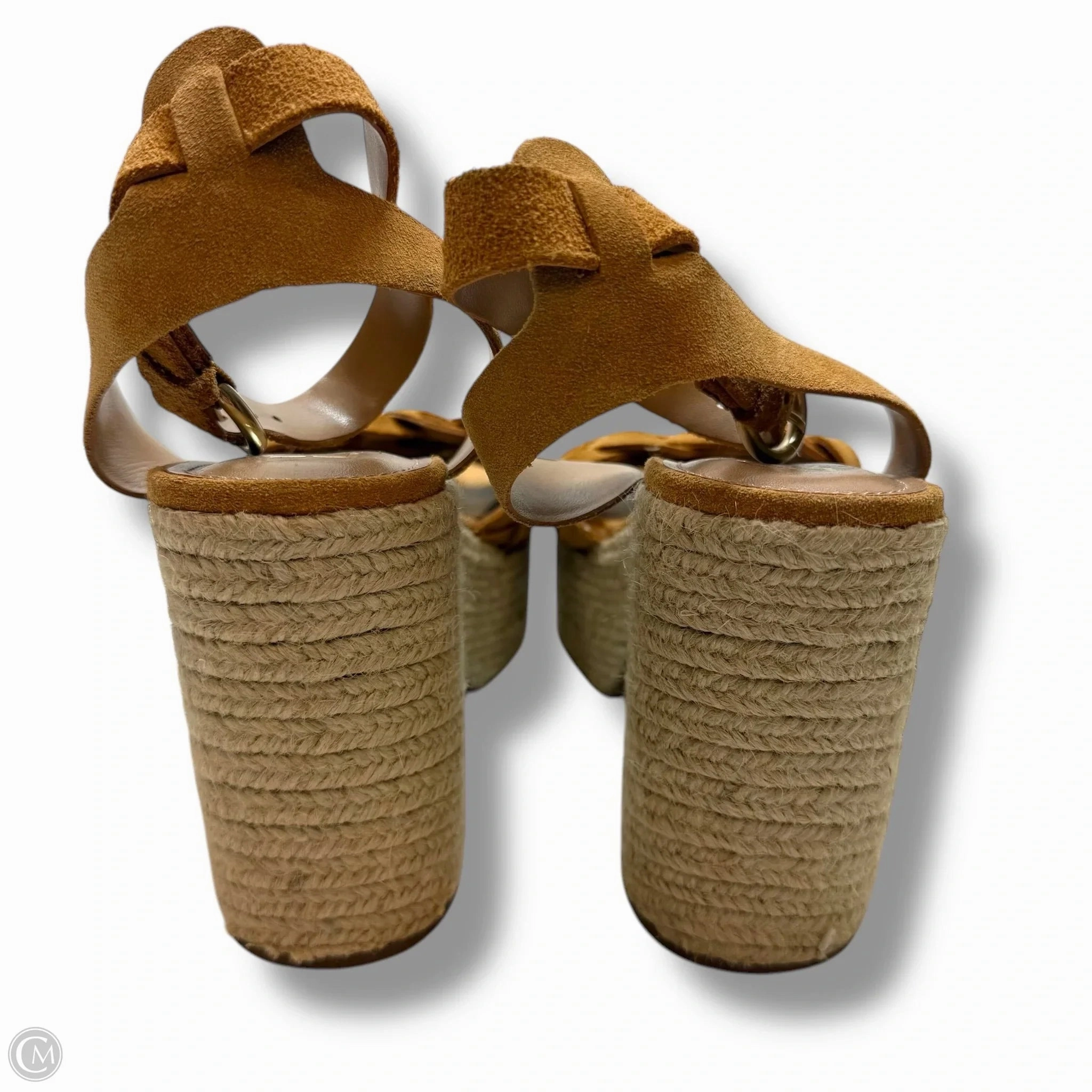 Sandals Heels Wedge By Marc Fisher In Tan, Size: 9 Fashion Heels