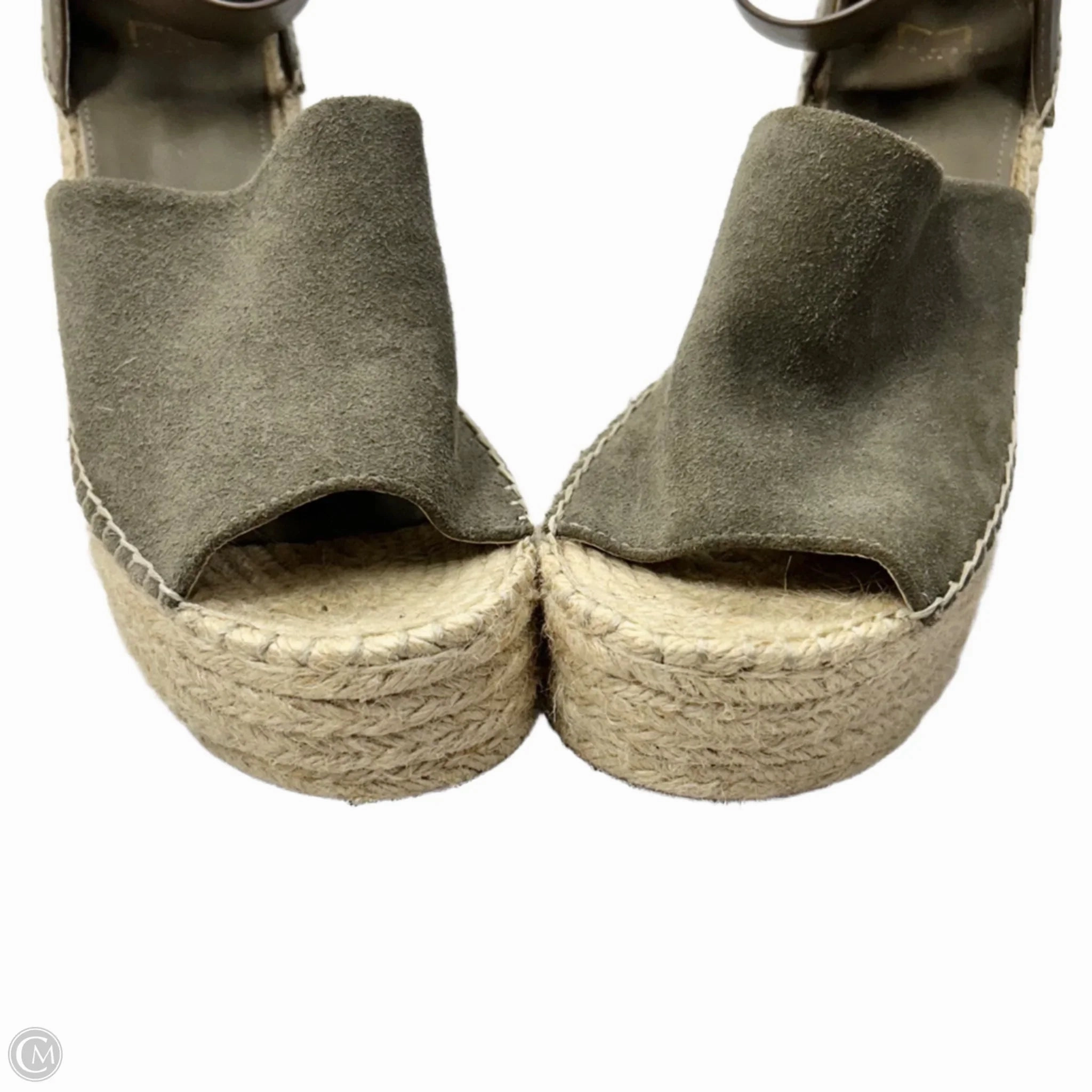 Sandals Heels Wedge By Marc Fisher In Taupe, Size: 8.5 Fashion Heels