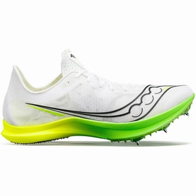 Saucony Endorphin Cheetah Mens Running Spikes - White Saucony running shoes with stability support
