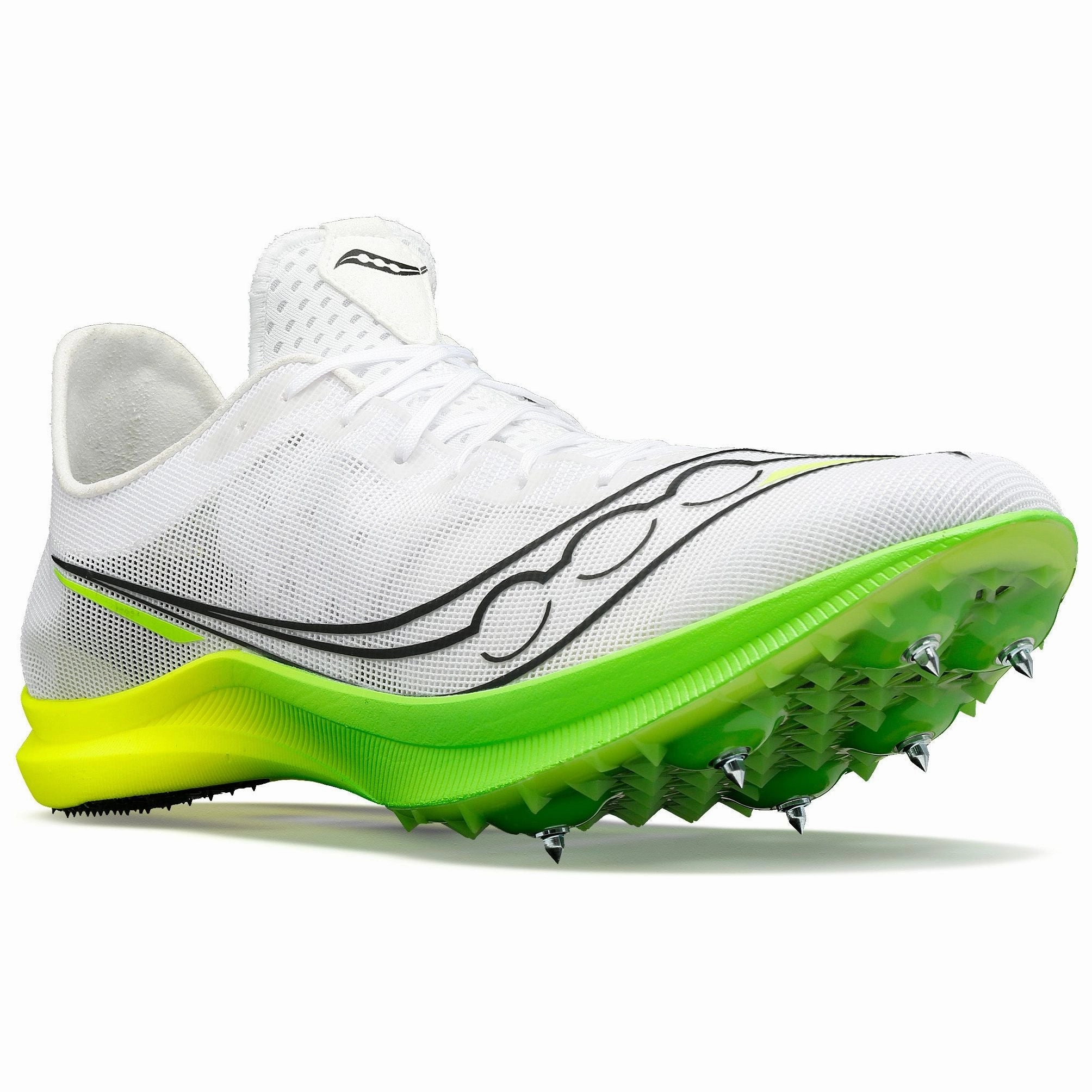 Saucony Endorphin Cheetah Mens Running Spikes - White Trail Shoes