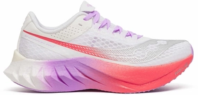 Saucony Endorphin Pro 4 Womens Running Shoes - White Saucony running shoes with stability support
