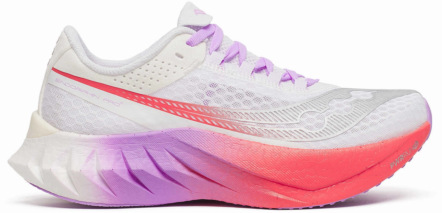 Saucony Endorphin Pro 4 Womens Running Shoes - White Saucony running shoes with stability support