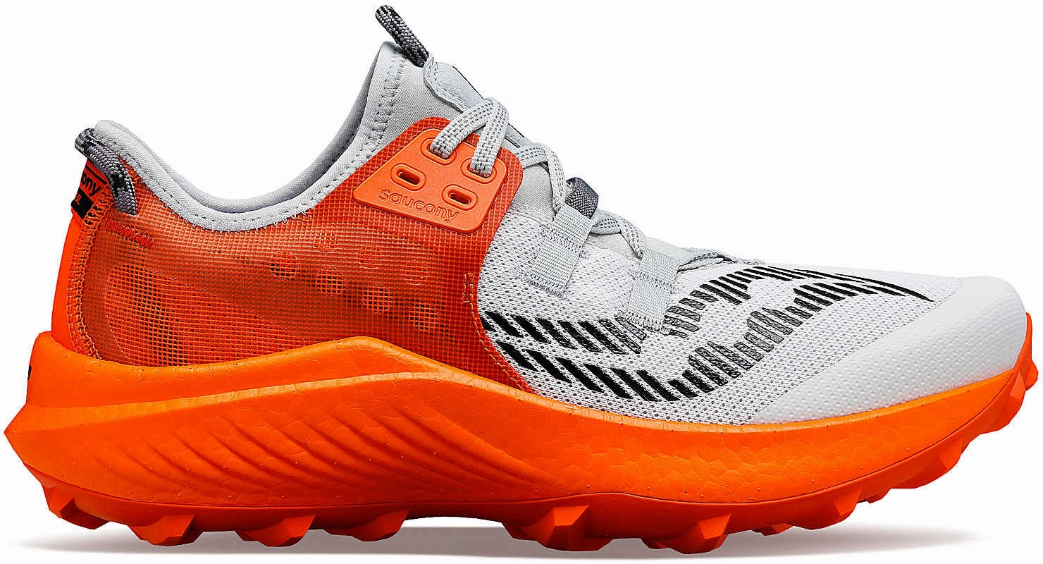 Saucony Endorphin Rift Mens Trail Running Shoes - Grey Saucony running shoes with stability support