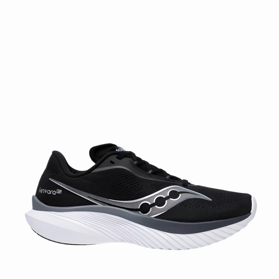 Saucony Kinvara 15 Men's Running Shoes Black/White AW24 Saucony lightweight trainers for everyday use