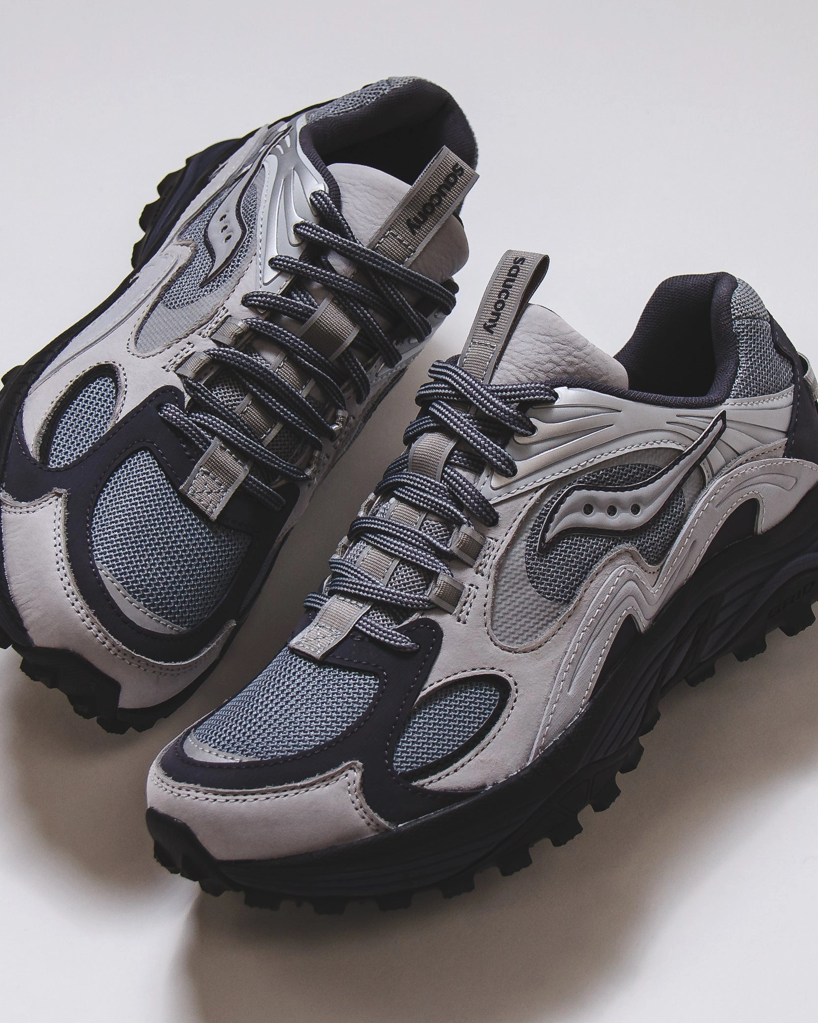 Saucony Men Grid Aura X Grey Silver S70908-2 Saucony high-speed running shoes
