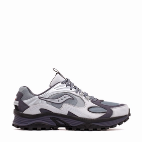 Saucony Men Grid Aura X Grey Silver S70908-2 Saucony breathable mesh running sneakers