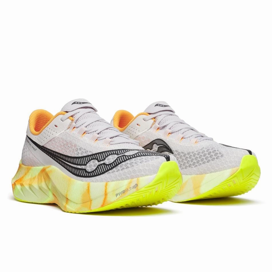 Saucony Men's Endorphin Pro 4 Running Shoes in Fog/Peel SS25 Saucony versatile athletic footwear