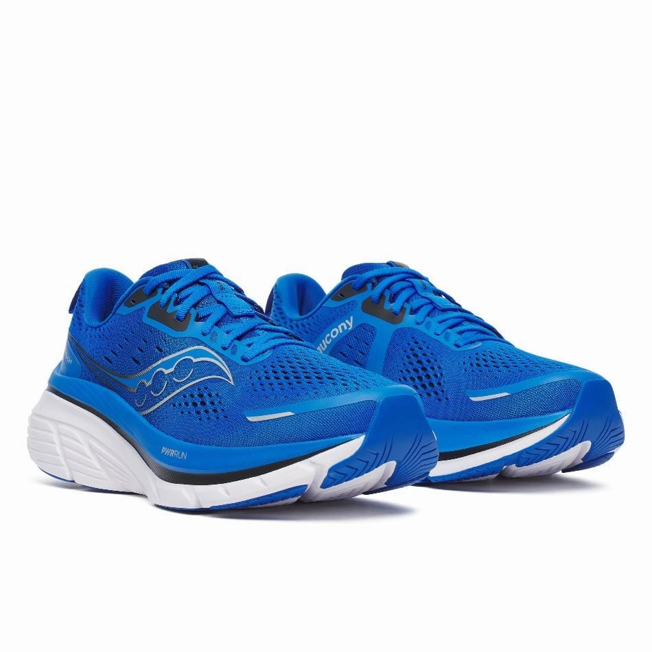 Saucony Men's Guide 18 Running Shoes in Skydiver/Black SS25 Saucony versatile athletic footwear