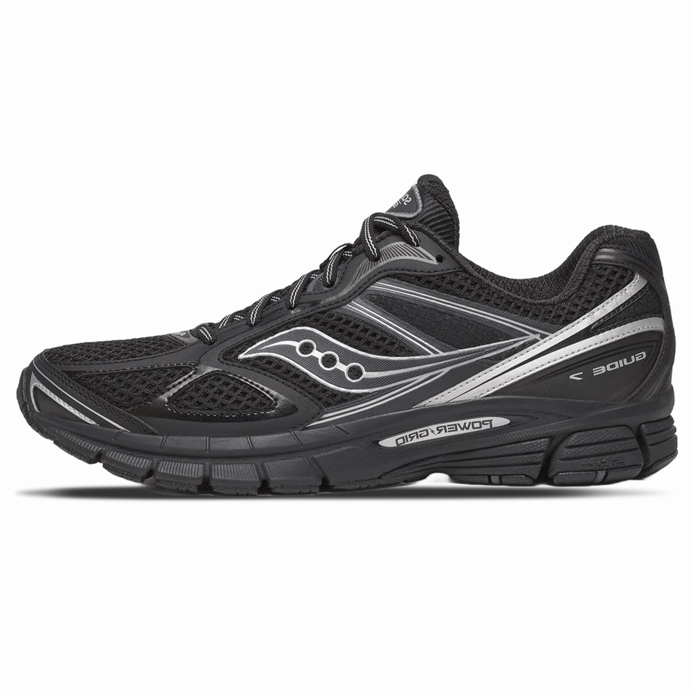 Saucony ProGrid Guide 7 'Black Silver' saucony breathable trainers for runners