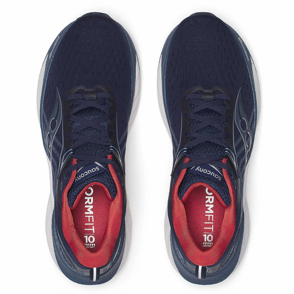 Saucony Triumph 22 Men's Running Shoes in Navy/Dusk Saucony versatile athletic footwear