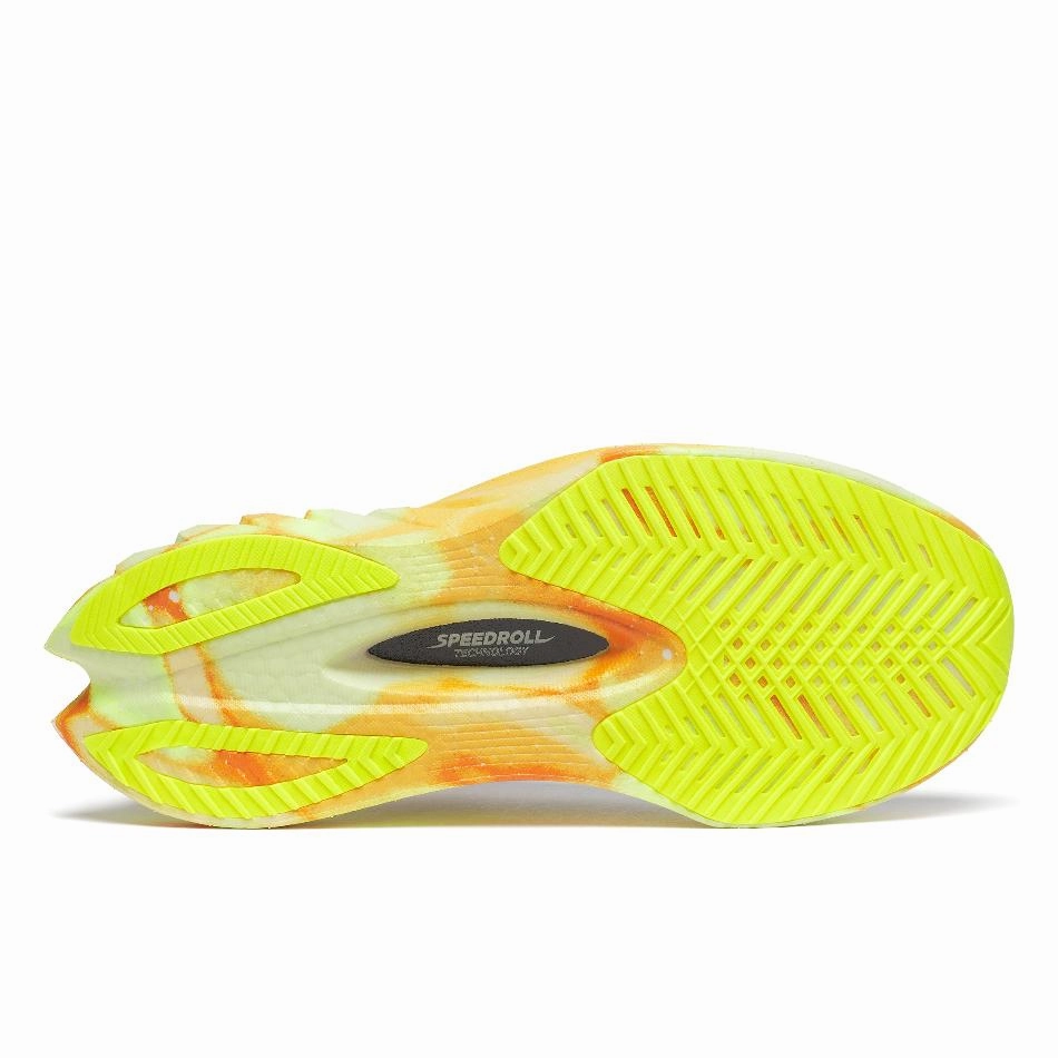 Saucony Women's Endorphin Pro 4 Running Shoes in Fog/Peel SS25 Saucony versatile athletic footwear