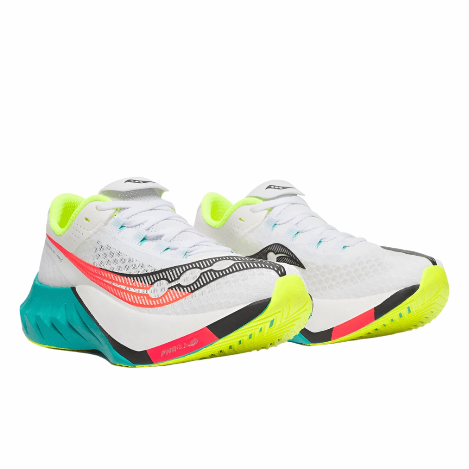 Saucony Women's Endorphin Pro 4 Running Shoes in White/Mutant AW25 Saucony versatile athletic footwear