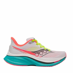 Saucony Women's Endorphin Speed 5 Running Shoes in White/Mutant AW25 Saucony lightweight trainers for everyday use