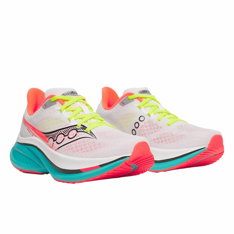 Saucony Women's Endorphin Speed 5 Running Shoes in White/Mutant AW25 Saucony versatile athletic footwear