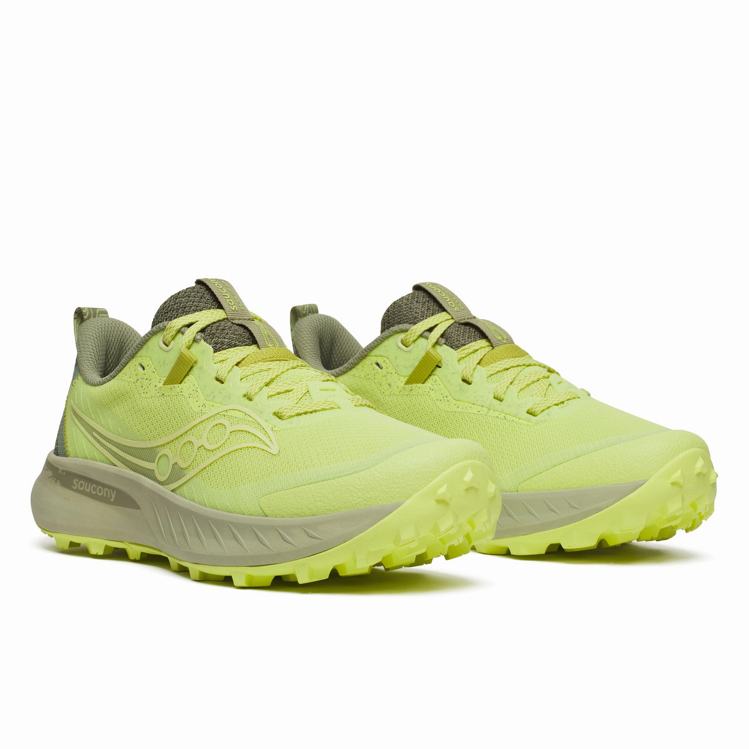 Saucony Women's Peregrine 15 Trail Running Shoes in Sunny/Hemlock SS25 Saucony versatile athletic footwear