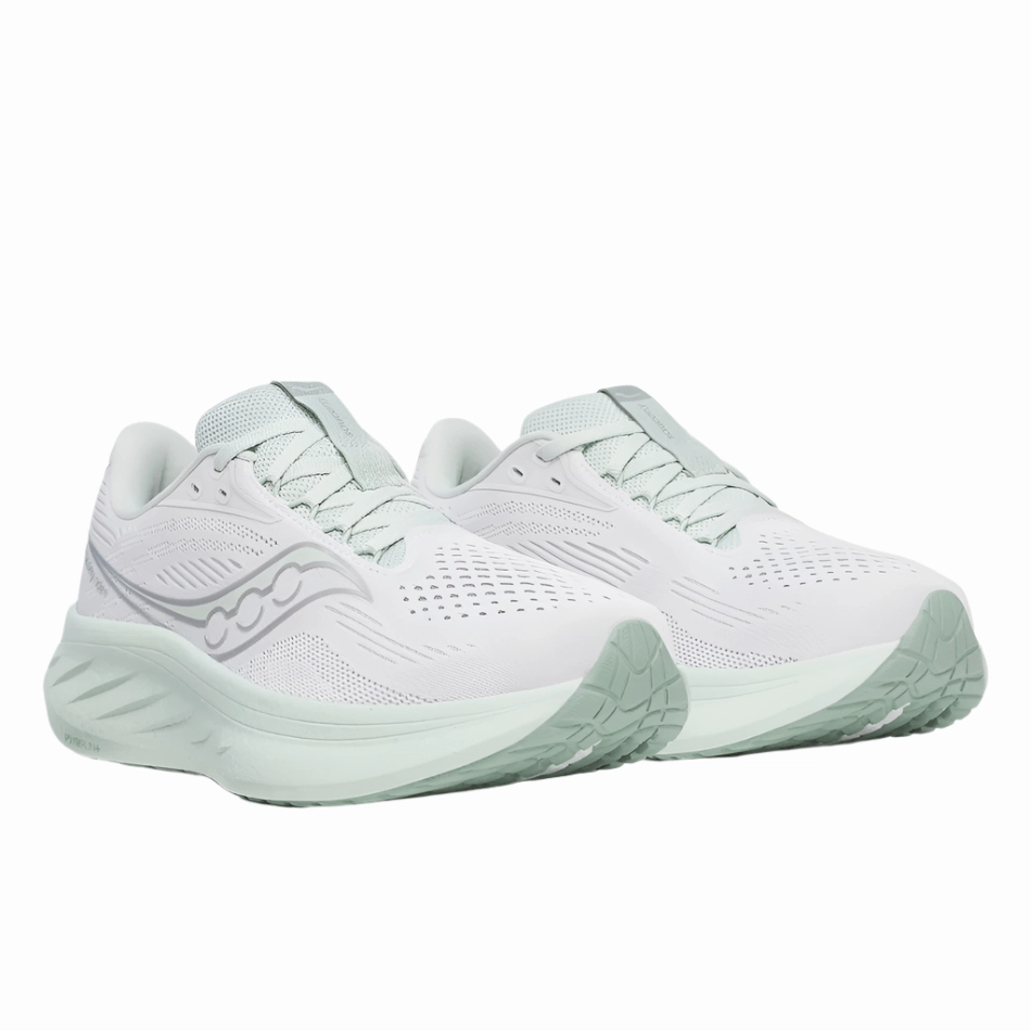 Saucony Women's Ride 18 Running Shoes in Fog/Mist AW25 Saucony versatile athletic footwear