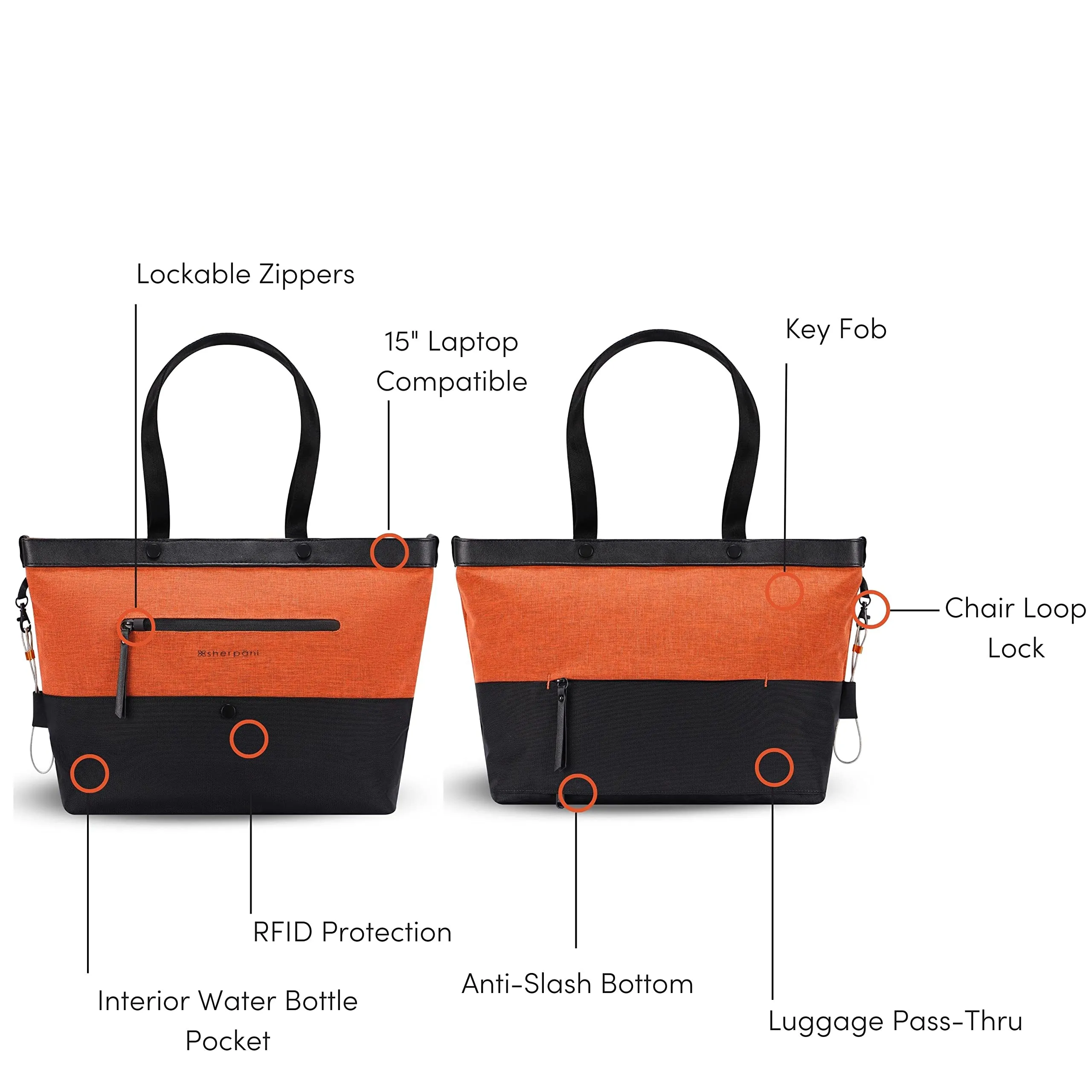 Sherpani Cali, Anti Theft Tote Bag, Travel Bag, Tote Purse, Teacher Bag, Work Tote Bags for Women, Fits 15 Inch Laptop (No Sleeve) Bags Sherpani