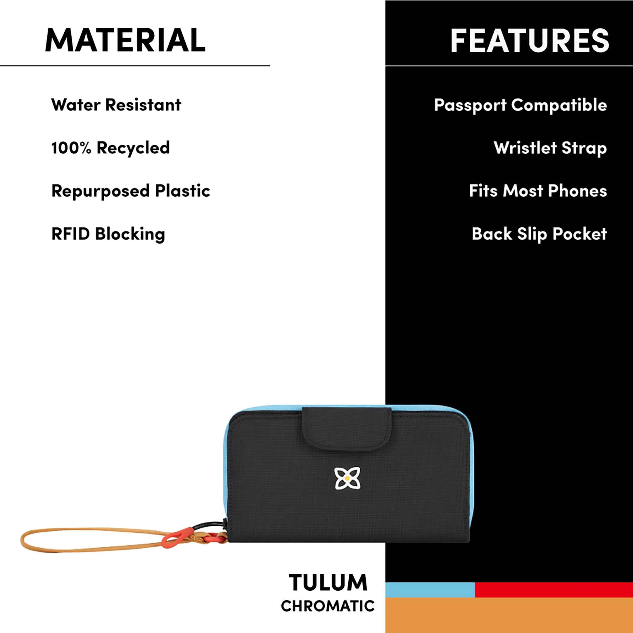 Sherpani Tulum Nylon Large Zip Around RFID Protection Wallet Wristlet Bags Sherpani