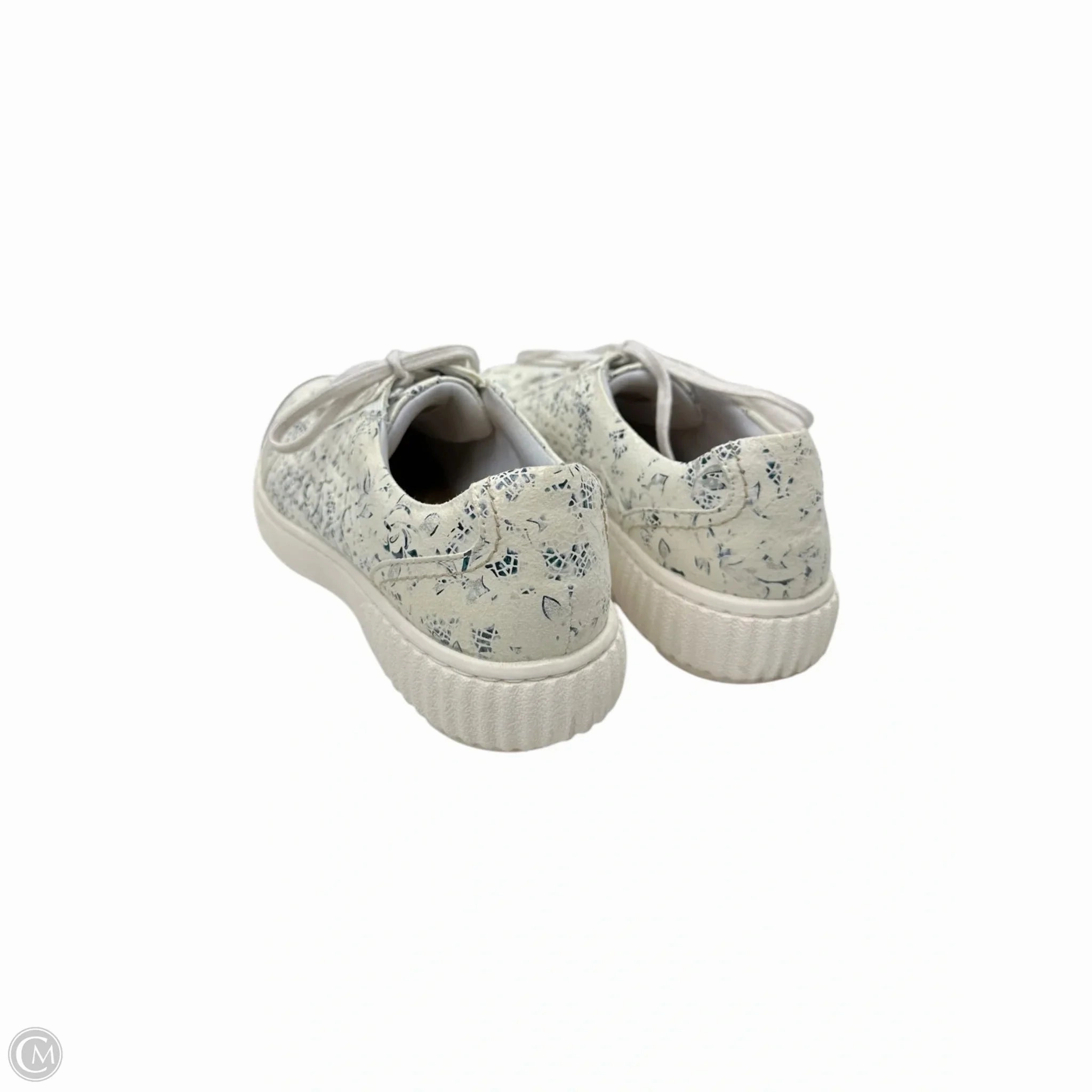 Shoes Athletic By Clarks In Blue & Cream, Size: 7.5 Leather Footwear
