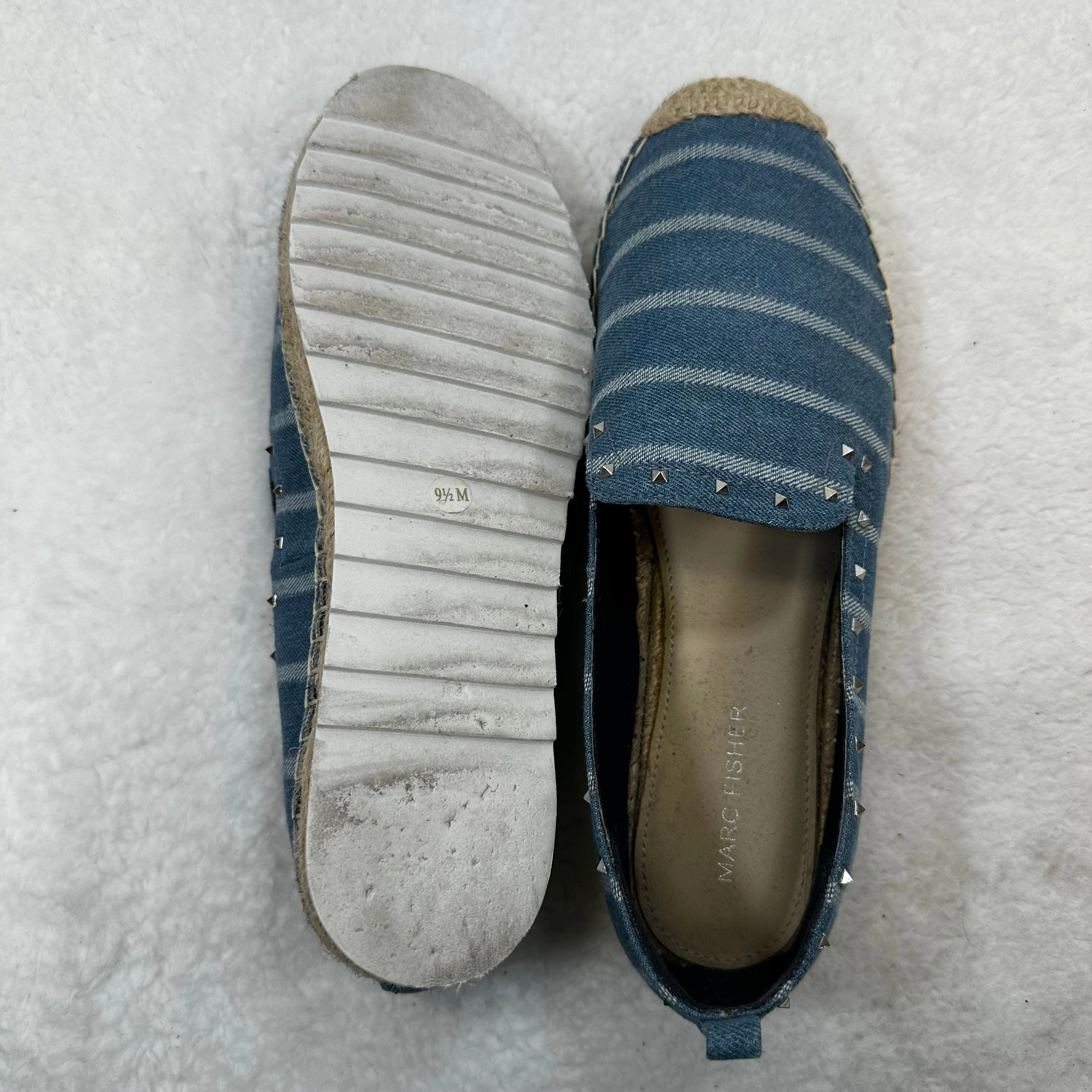 Shoes Flats Boat By Marc Fisher In Denim, Size: 9.5 Fashion Heels