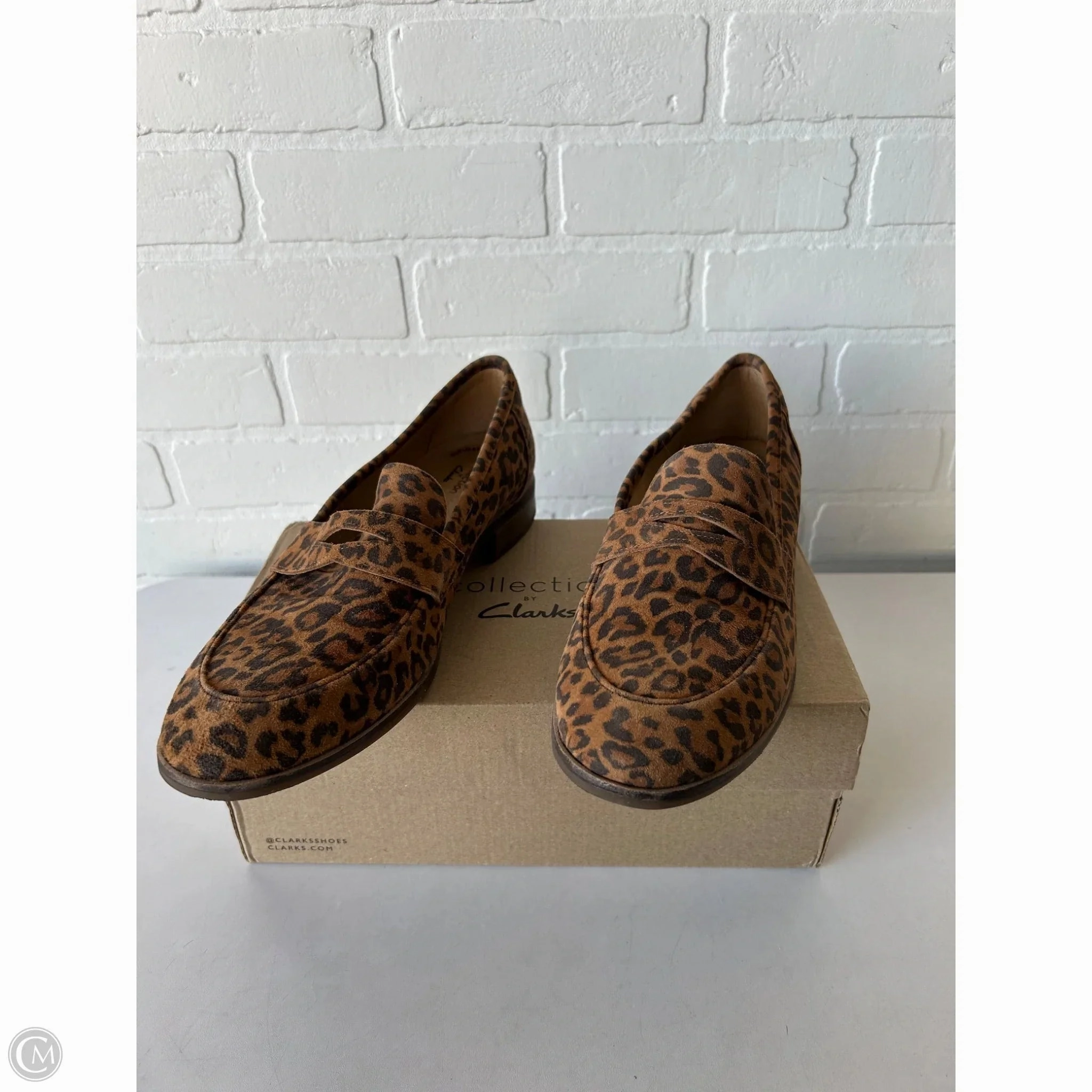 Shoes Flats By Clarks In Animal Print, Size: 11 Clarks leather shoes for daily wear