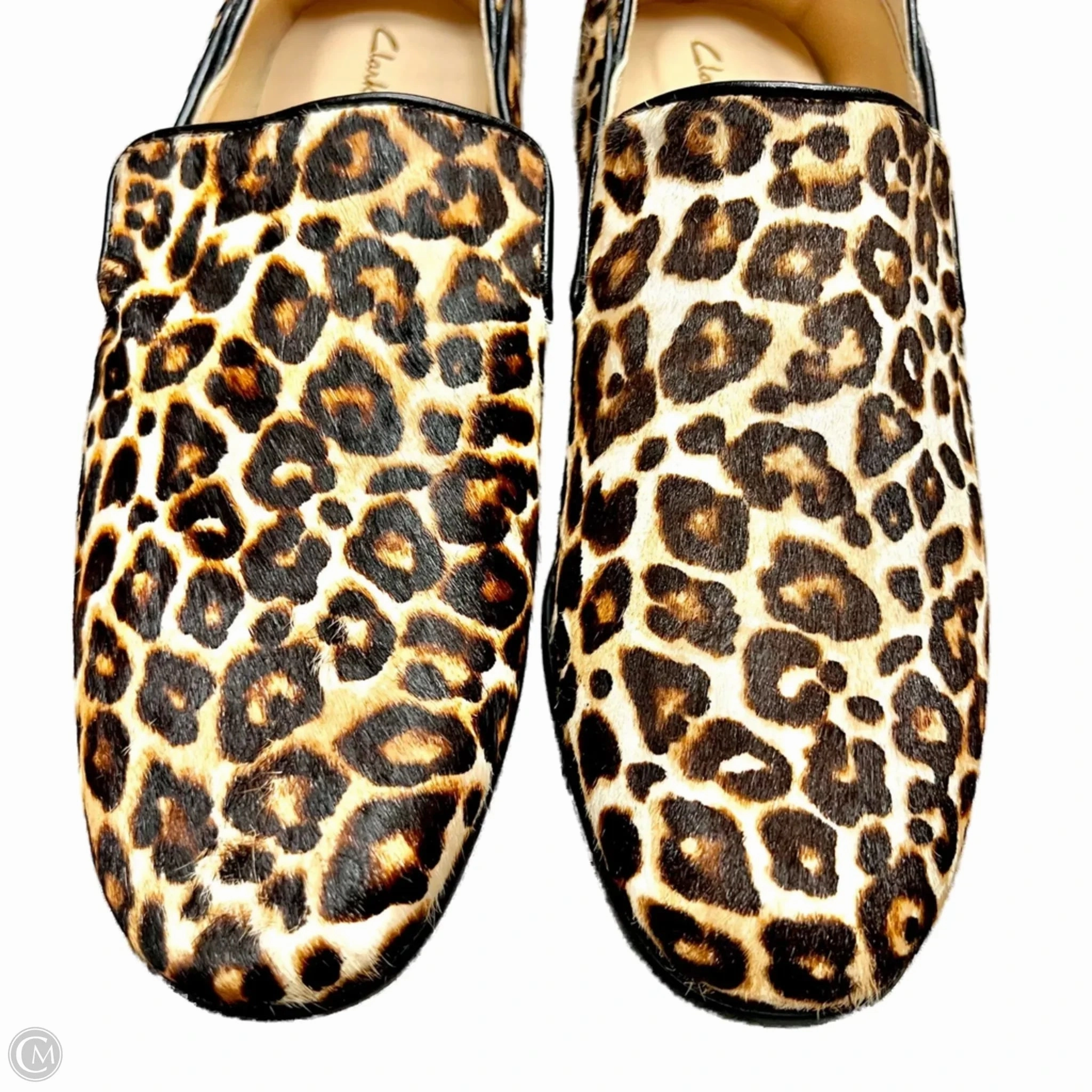 Shoes Flats By Clarks In Animal Print, Size: 7 Leather Footwear
