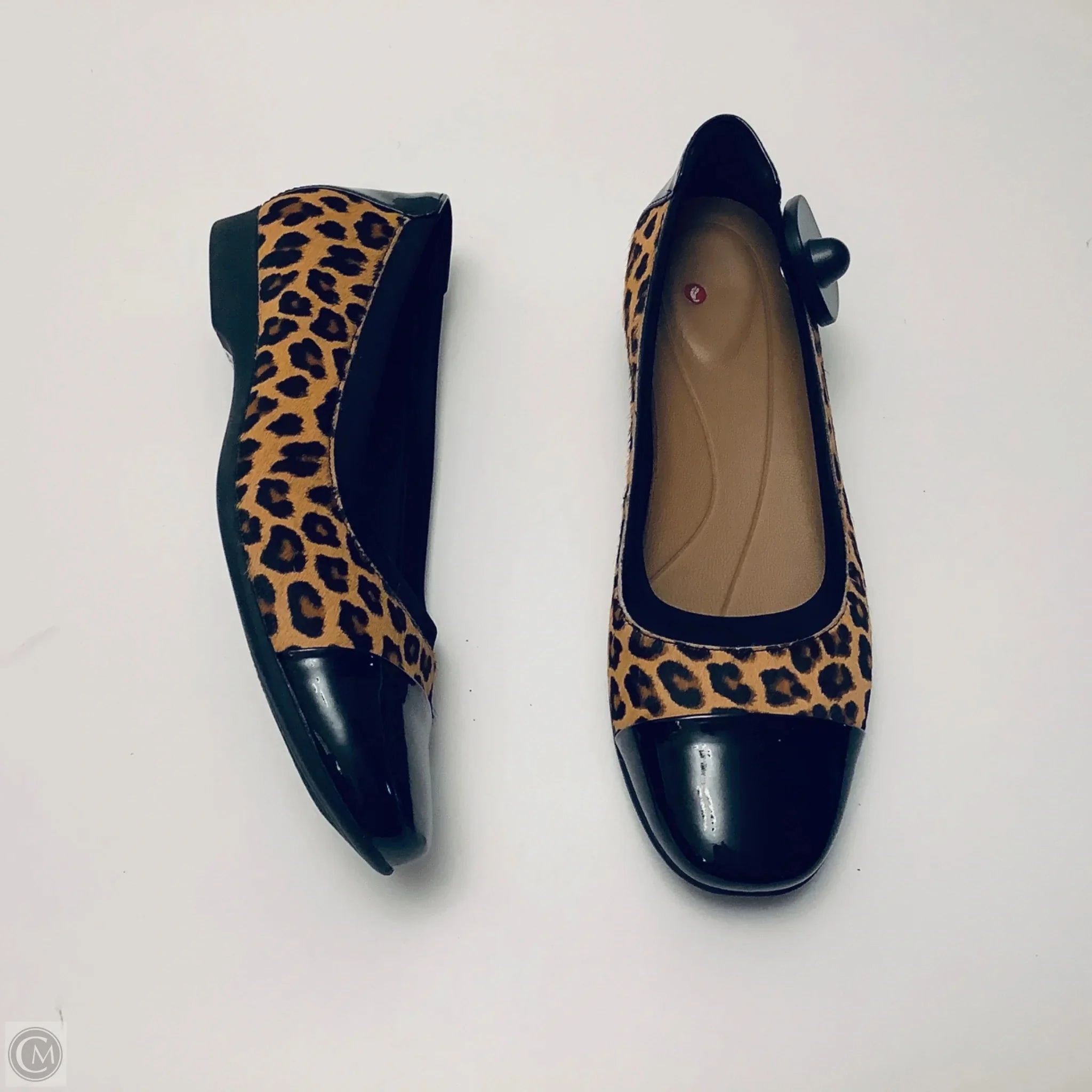 Shoes Flats By Clarks In Animal Print, Size: 8 Clarks leather shoes for daily wear