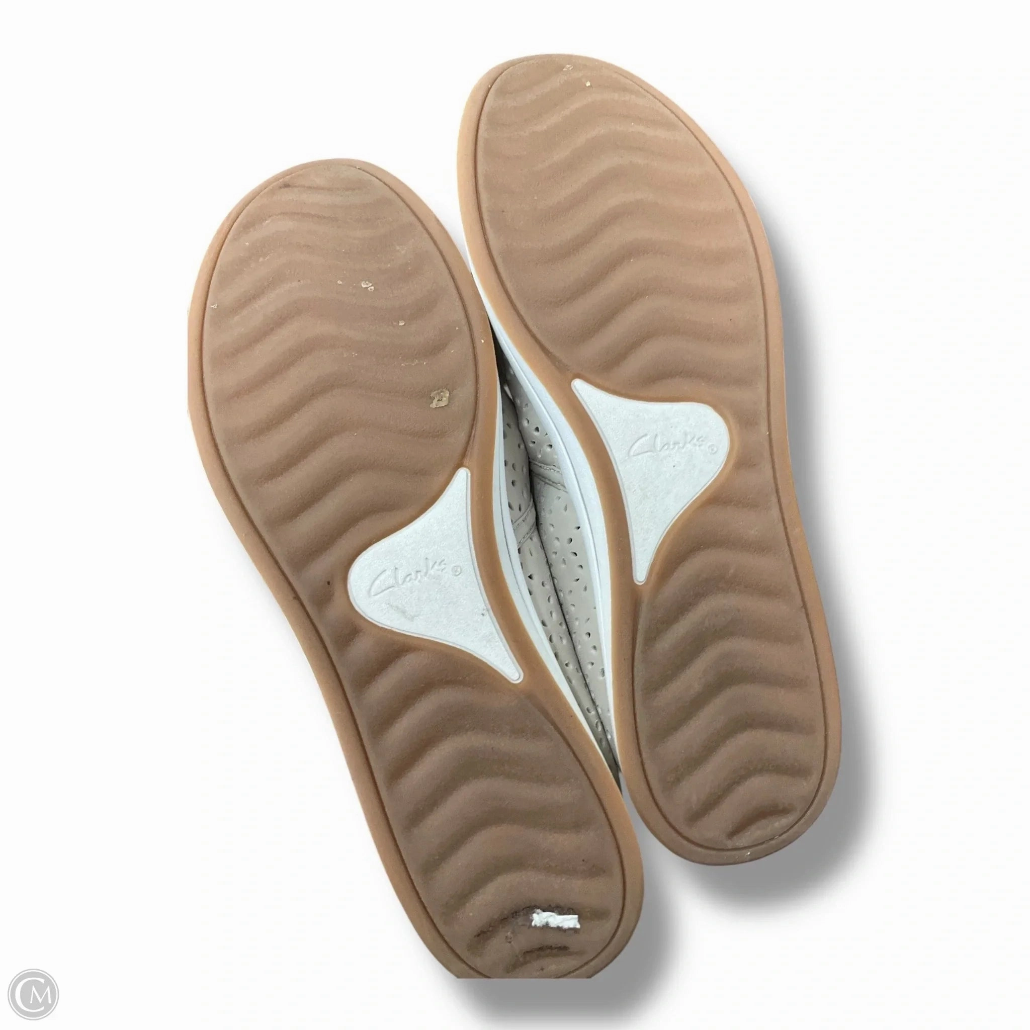Shoes Flats By Clarks In Beige, Size: 10 Leather Footwear
