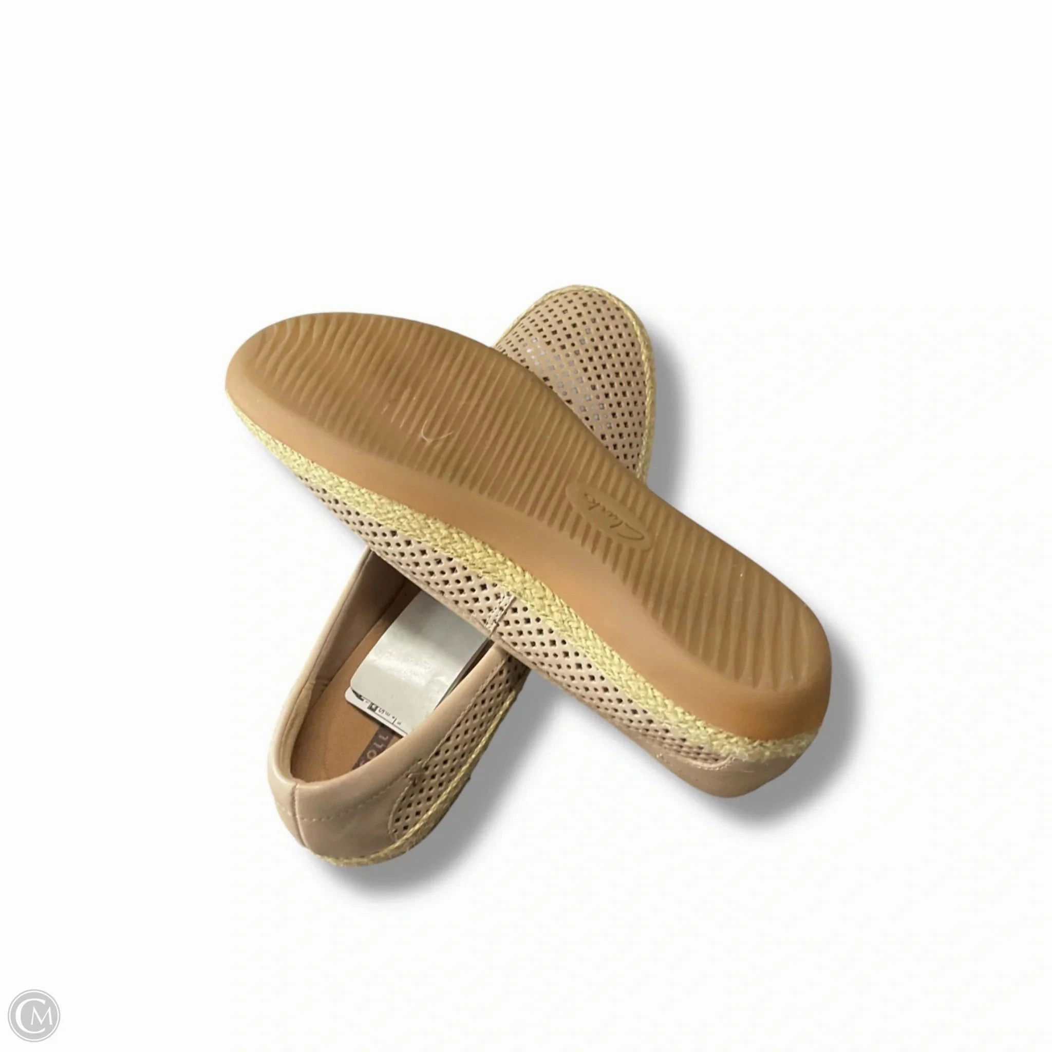 Shoes Flats By Clarks In Beige, Size: 7 Leather Footwear