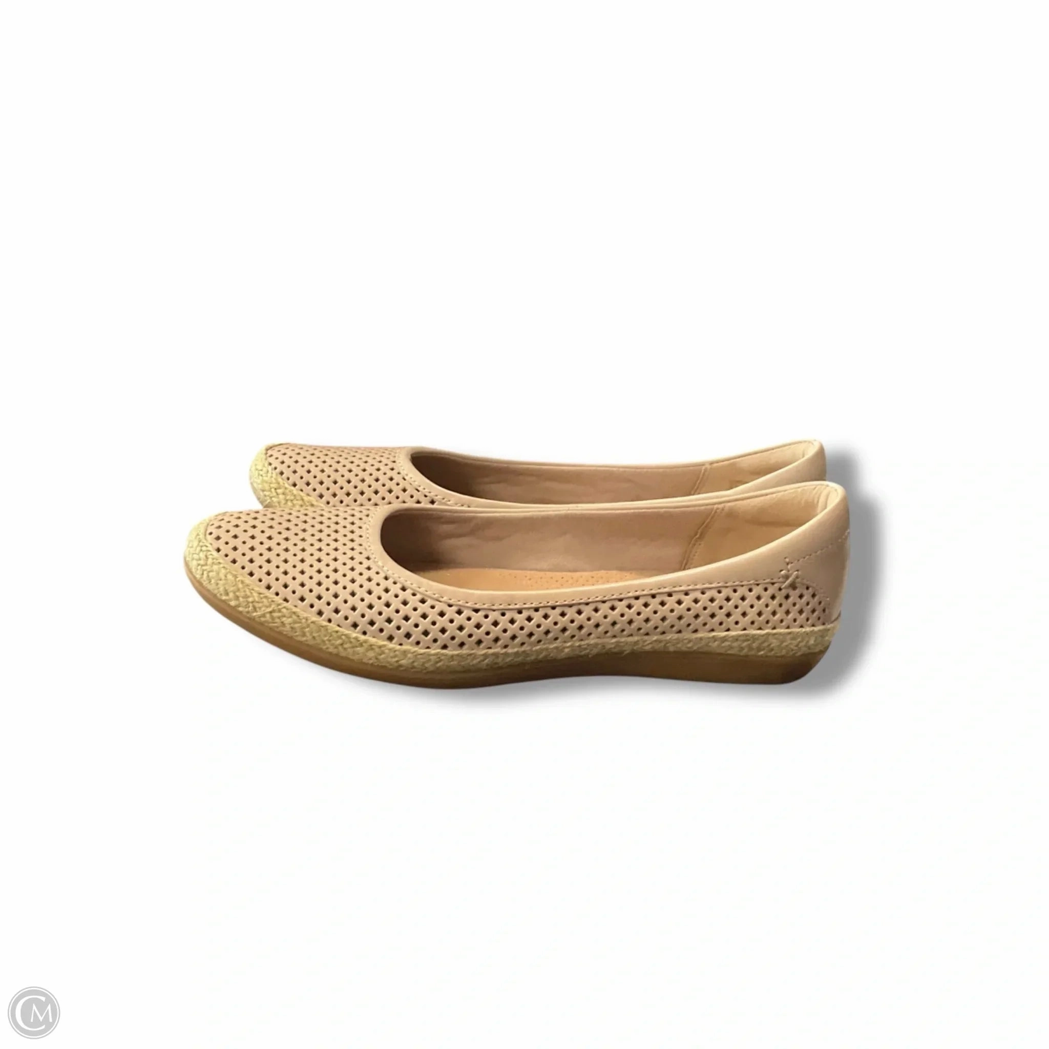 Shoes Flats By Clarks In Beige, Size: 7 Leather Footwear