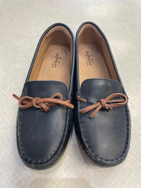 Shoes Flats By Clarks In Black & Brown, Size: 8.5 Clarks leather shoes for daily wear