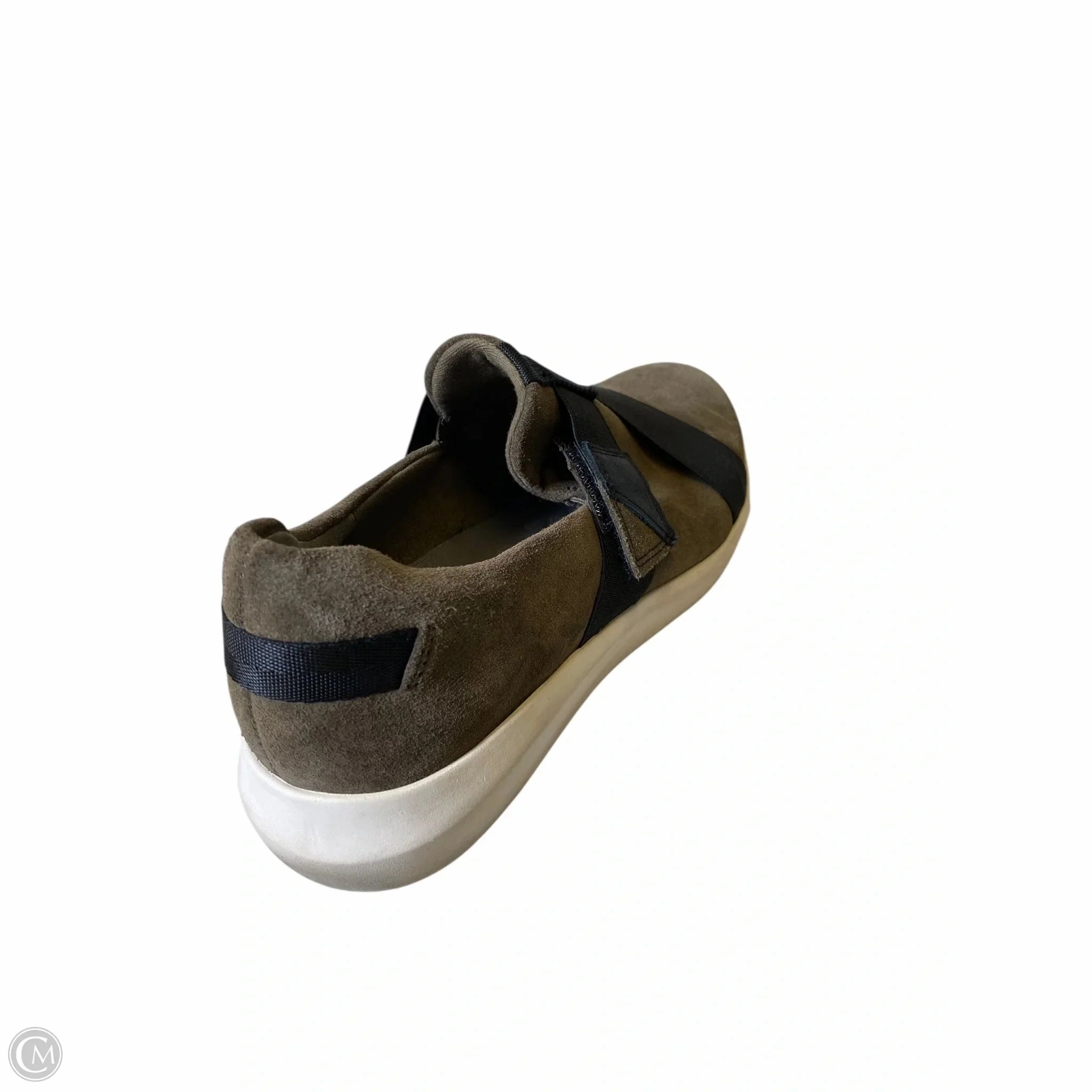 Shoes Flats By Clarks In Black & Green, Size: 8.5 Leather Footwear