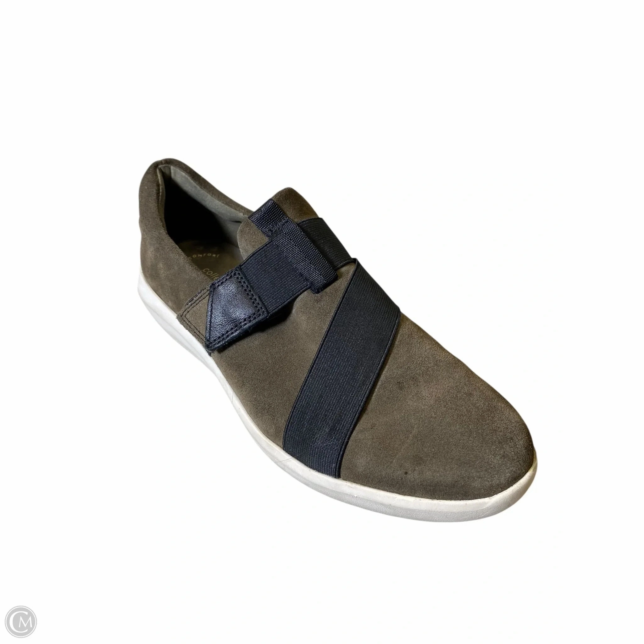 Shoes Flats By Clarks In Black & Green, Size: 8.5 Leather Footwear