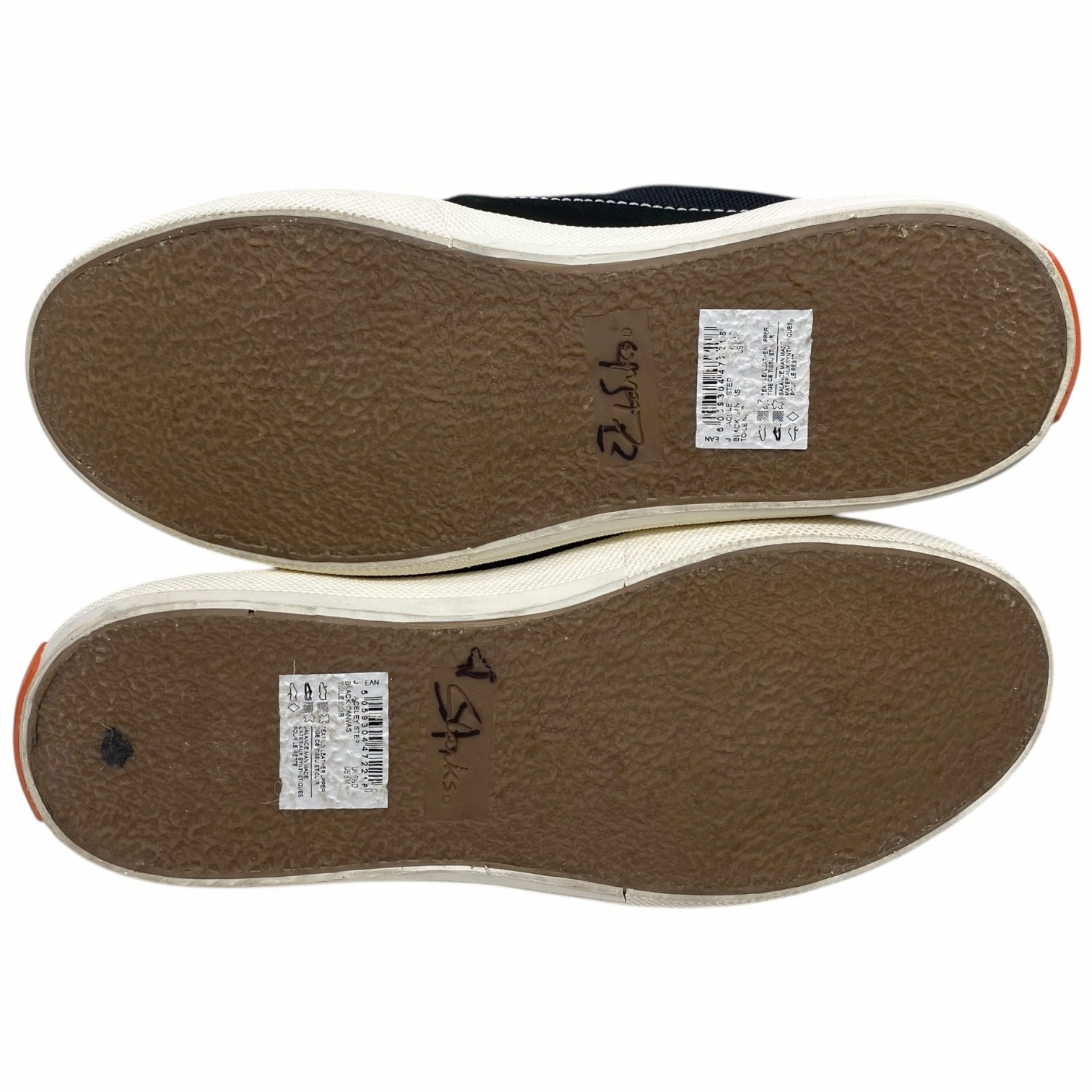 Shoes Flats By Clarks In Black & White, Size: 6 Leather Footwear
