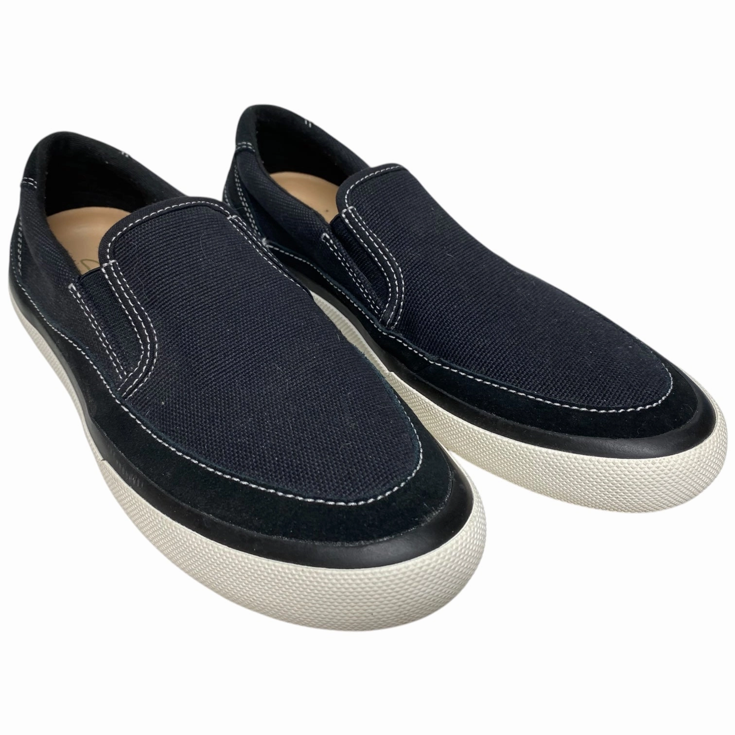 Shoes Flats By Clarks In Black & White, Size: 6 Leather Footwear