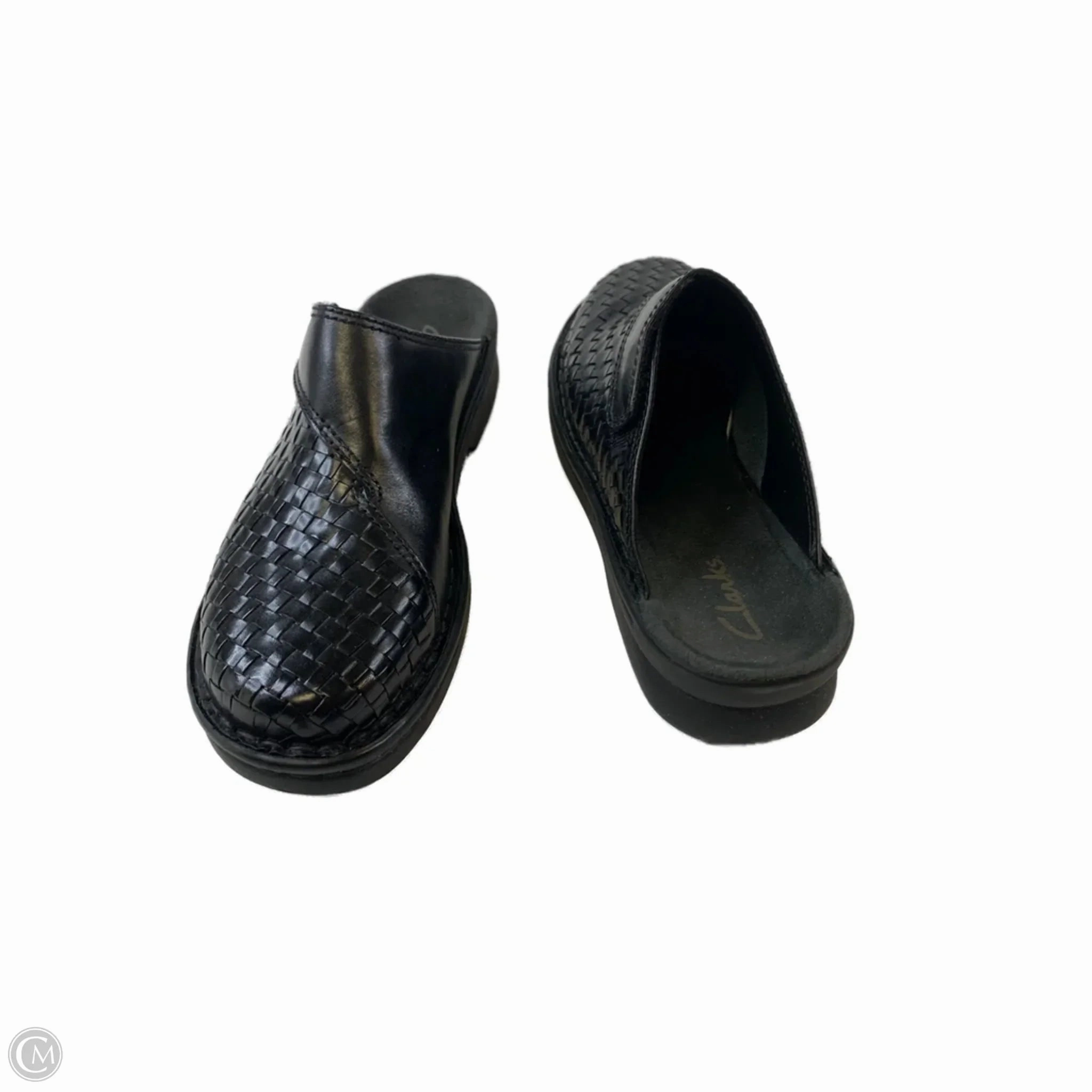 Shoes Flats By Clarks In Black, Size: 10.5 Leather Footwear