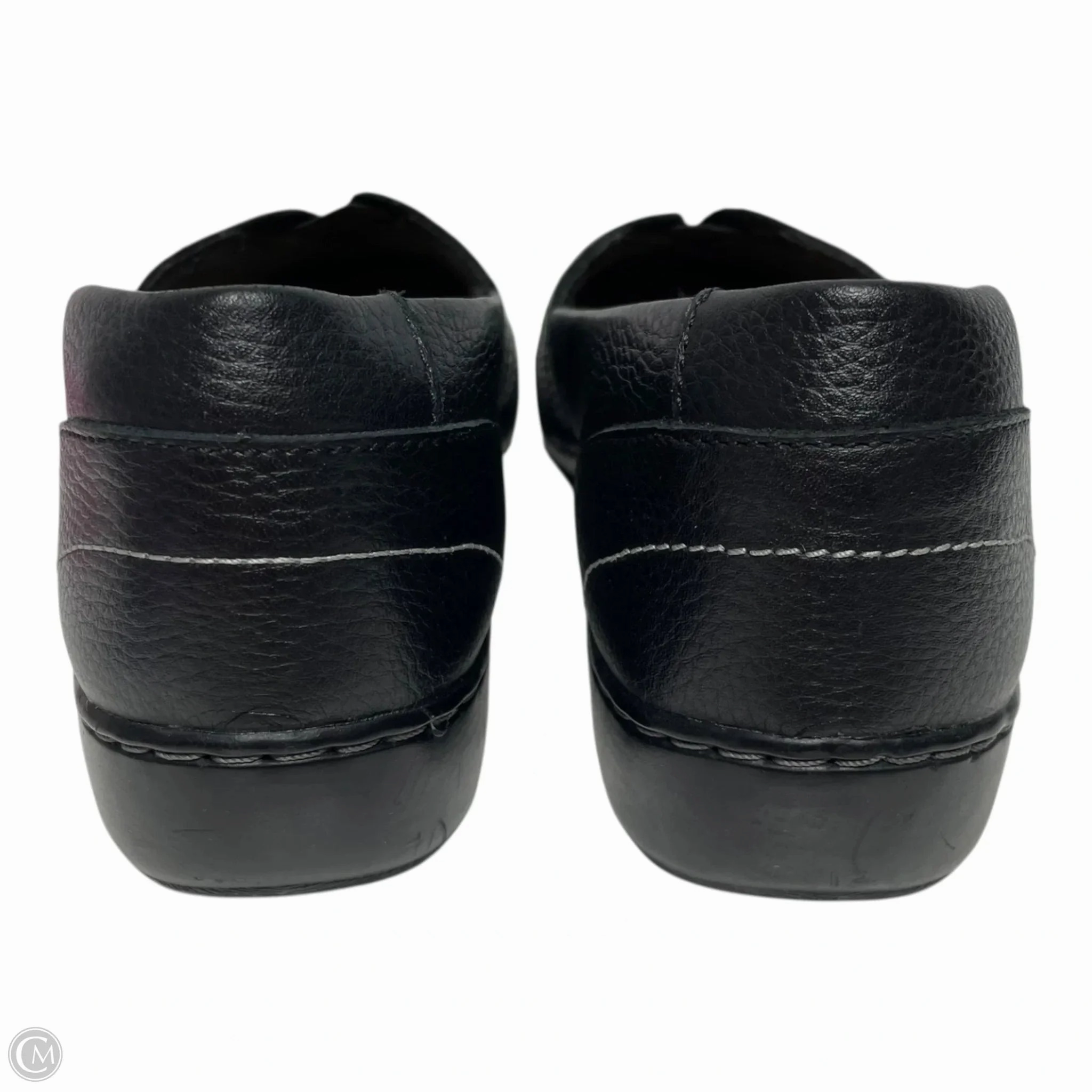 Shoes Flats By Clarks In Black, Size: 10 Leather Footwear
