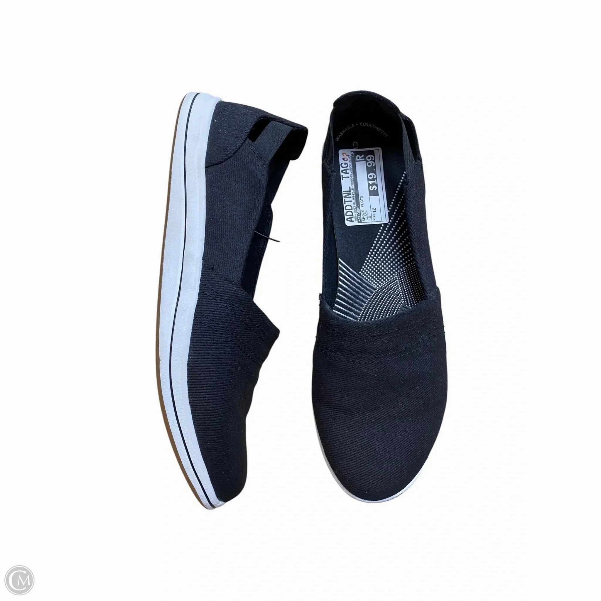 Shoes Flats By Clarks In Black, Size: 10 Leather Footwear