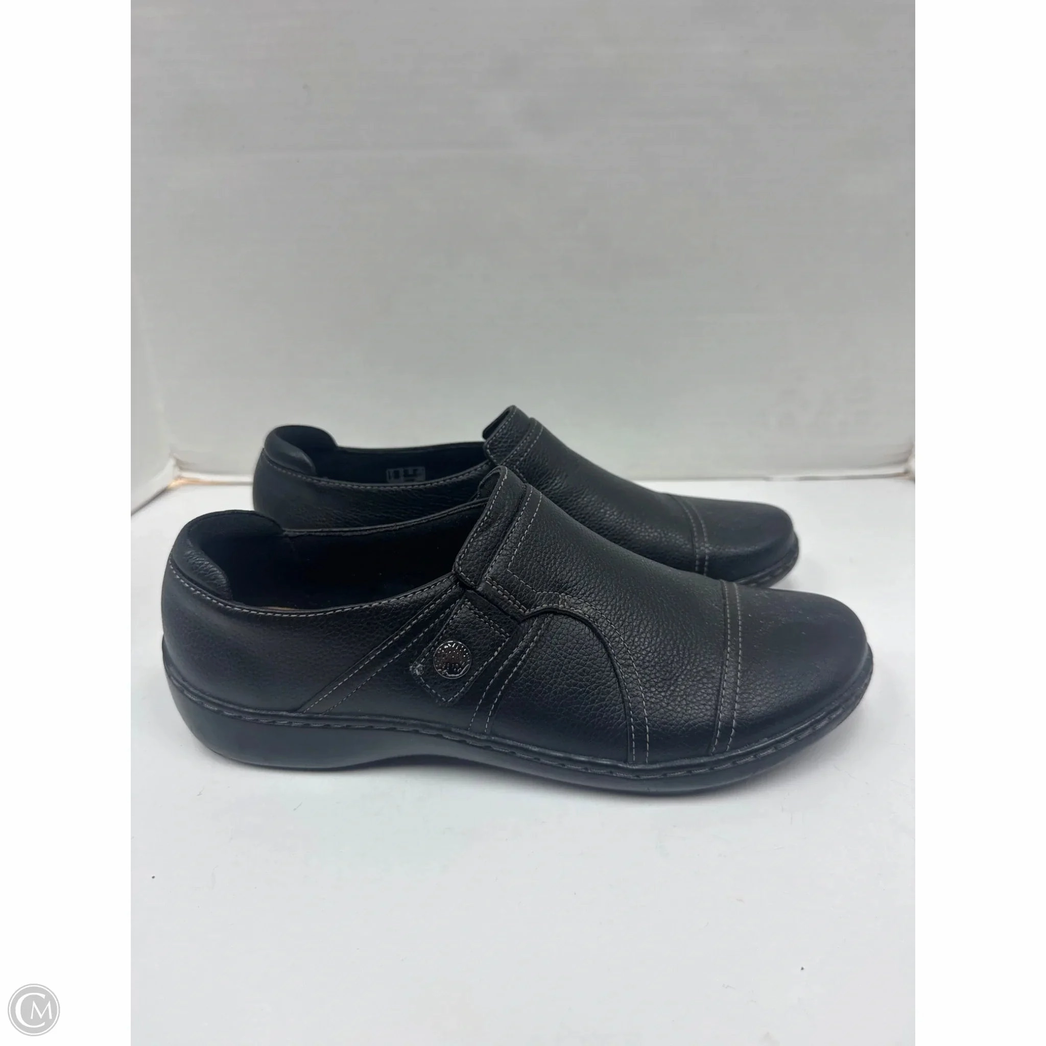 Shoes Flats By Clarks In Black, Size: 12 Clarks leather shoes for daily wear