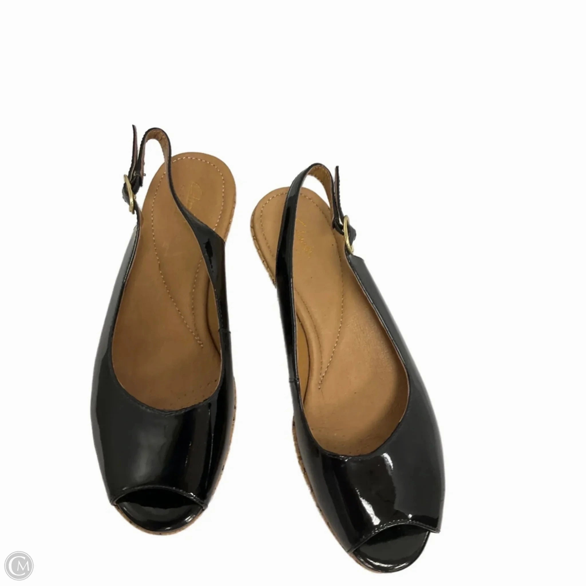 Shoes Flats By Clarks In Black, Size: 6.5 Leather Footwear
