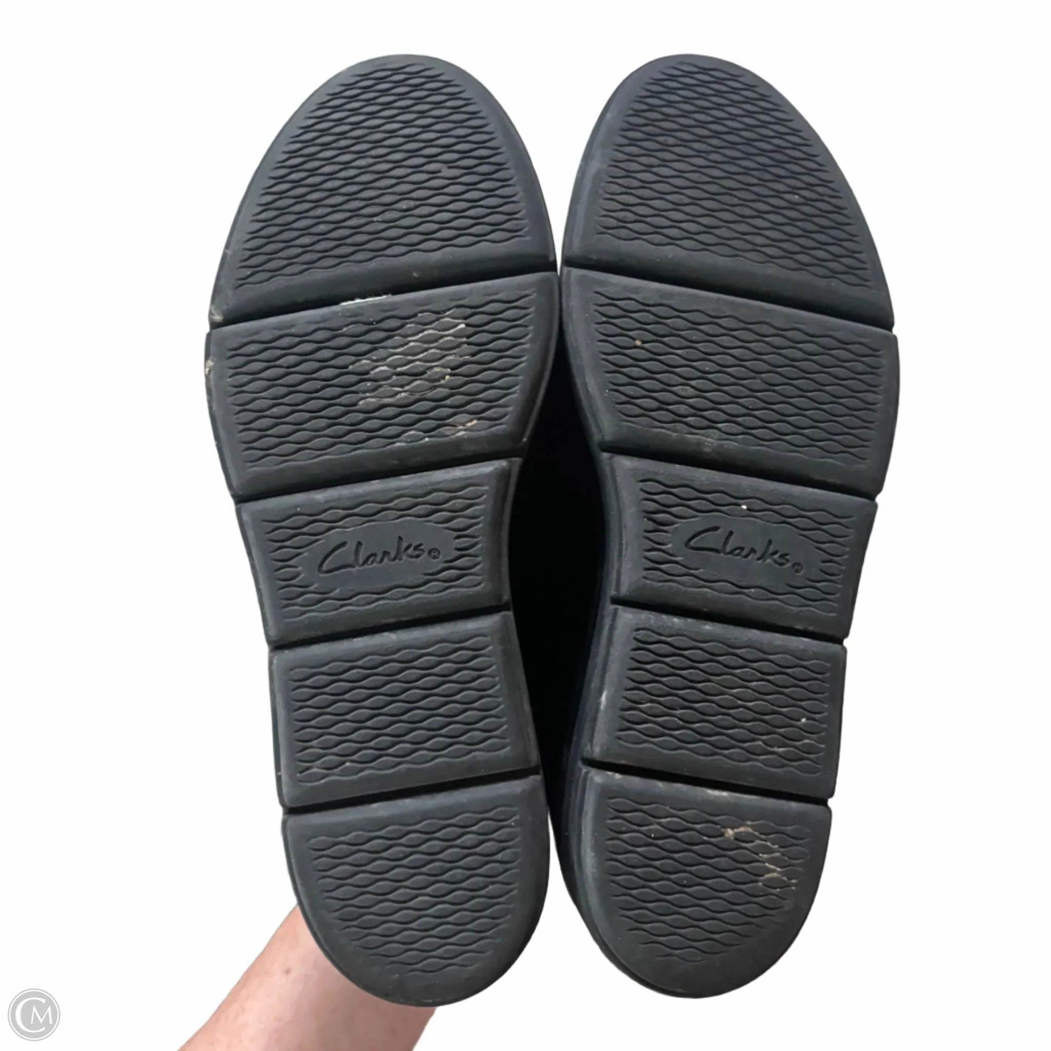 Shoes Flats By Clarks In Black, Size: 7.5 Leather Footwear