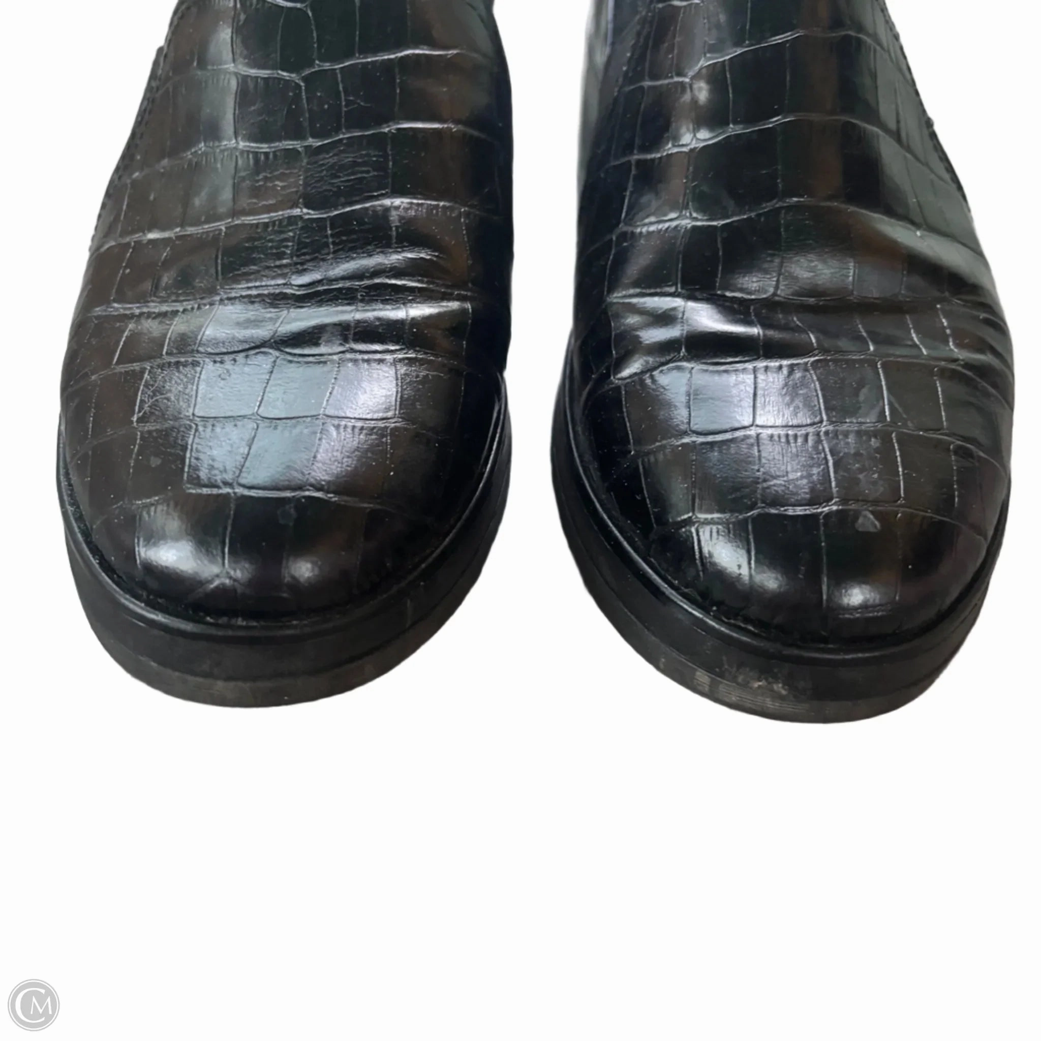 Shoes Flats By Clarks In Black, Size: 7.5 Leather Footwear