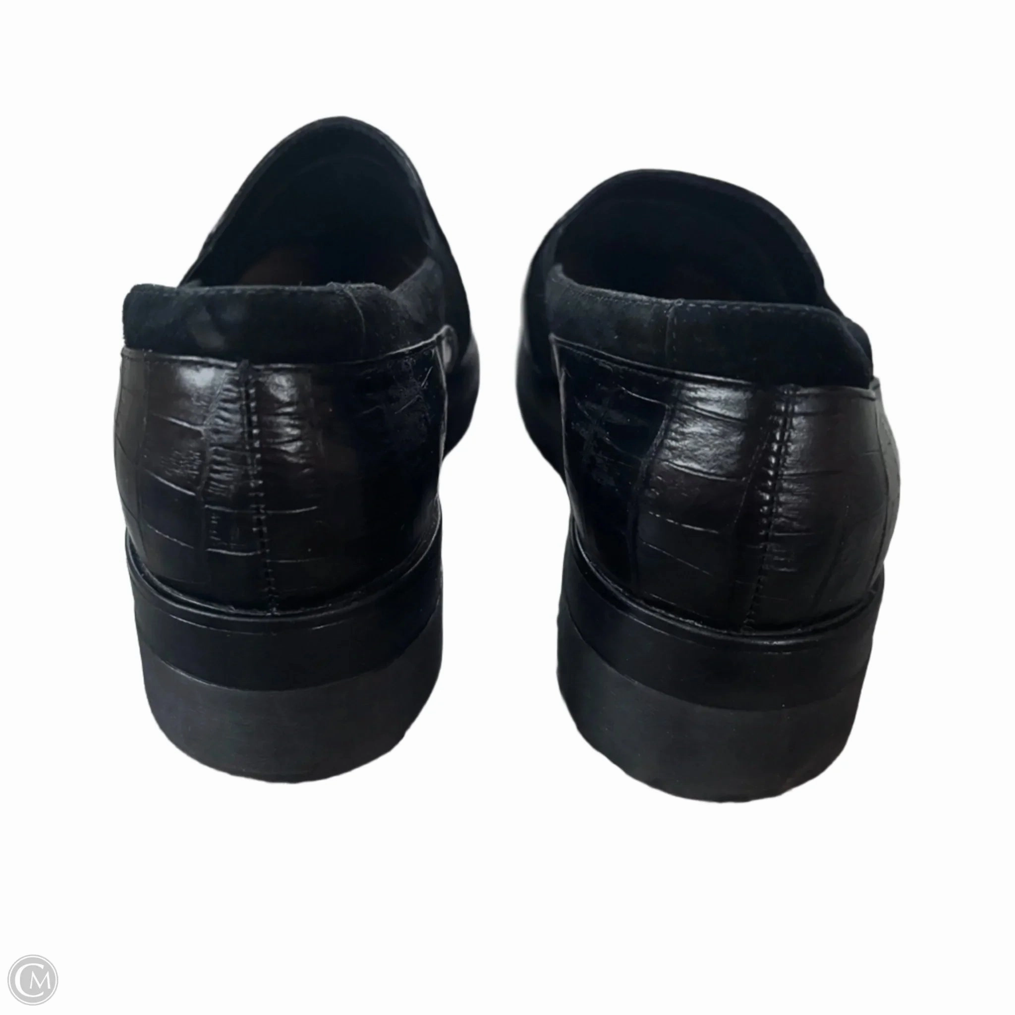 Shoes Flats By Clarks In Black, Size: 7.5 Leather Footwear