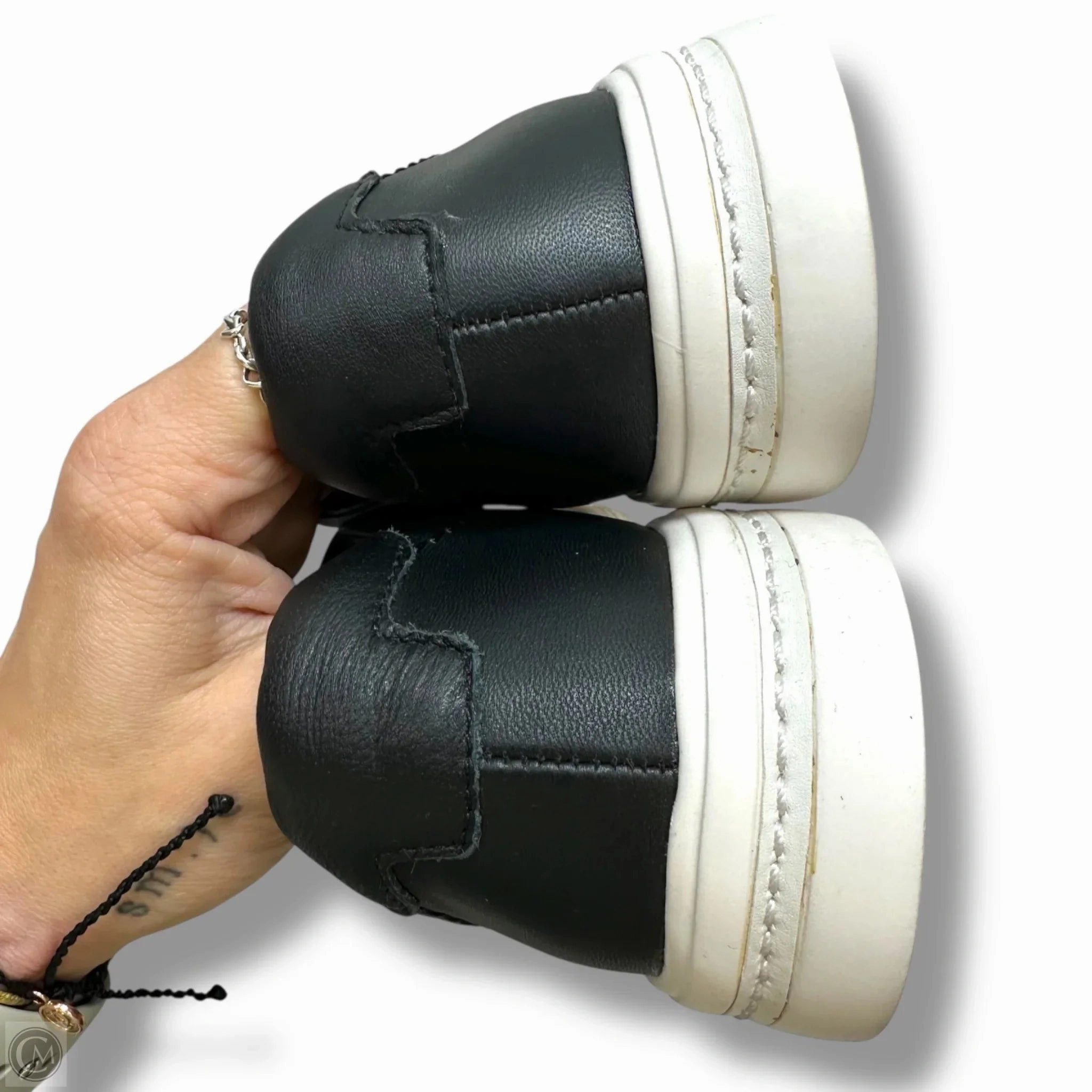 Shoes Flats By Clarks In Black, Size: 7.5 Leather Footwear