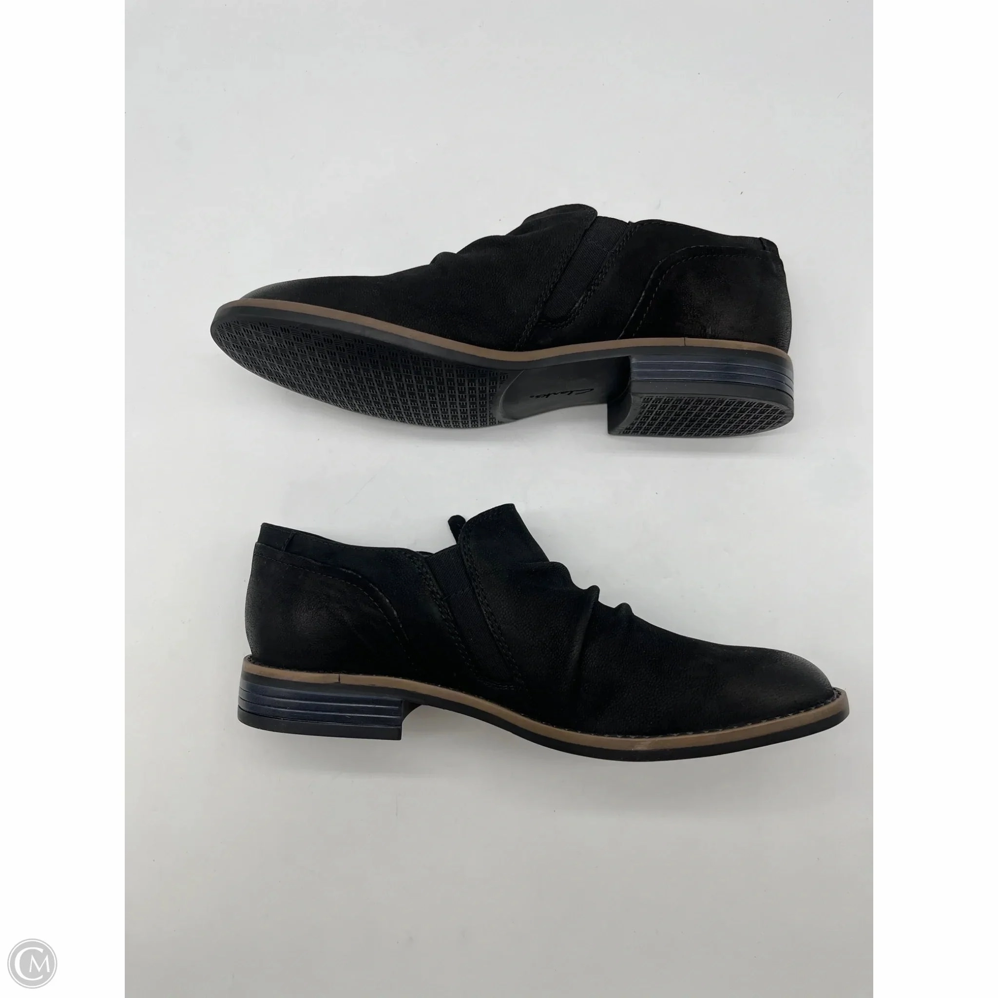 Shoes Flats By Clarks In Black, Size: 7 Leather Footwear