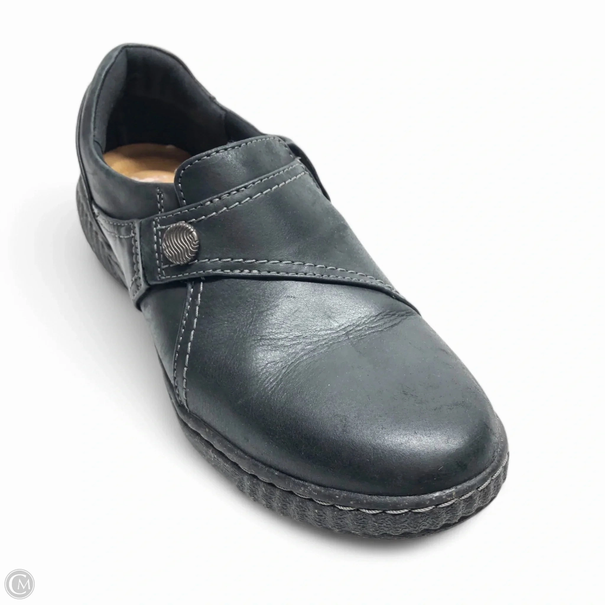 Shoes Flats By Clarks In Black, Size: 7 Leather Footwear