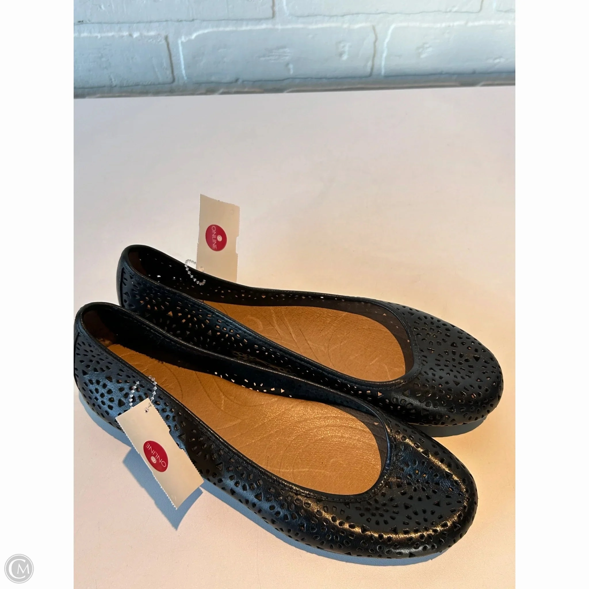 Shoes Flats By Clarks In Black, Size: 7 Leather Footwear