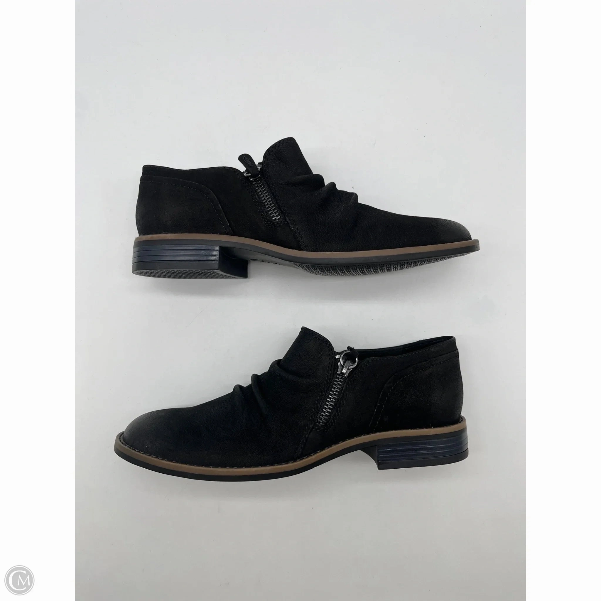 Shoes Flats By Clarks In Black, Size: 7 Leather Footwear