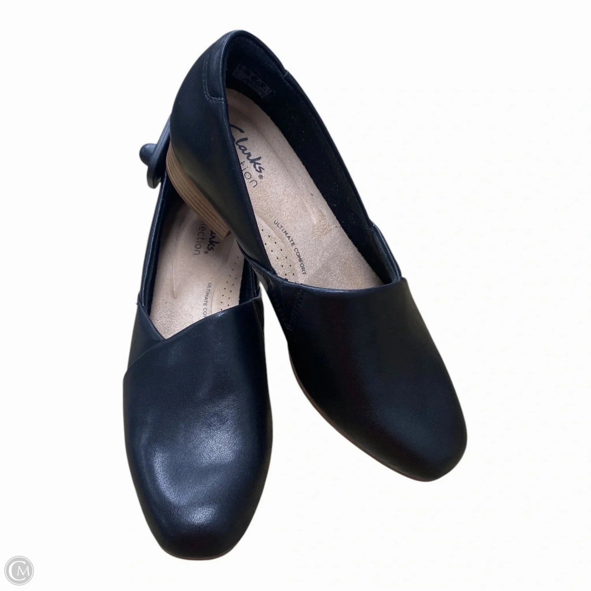 Shoes Flats By Clarks In Black, Size: 7 Leather Footwear