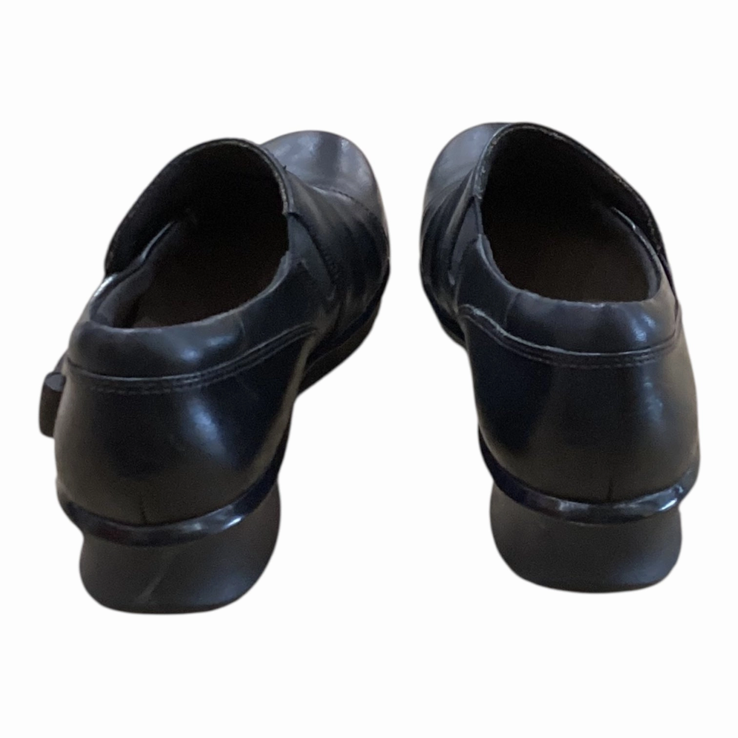Shoes Flats By Clarks In Black, Size:7 Leather Footwear